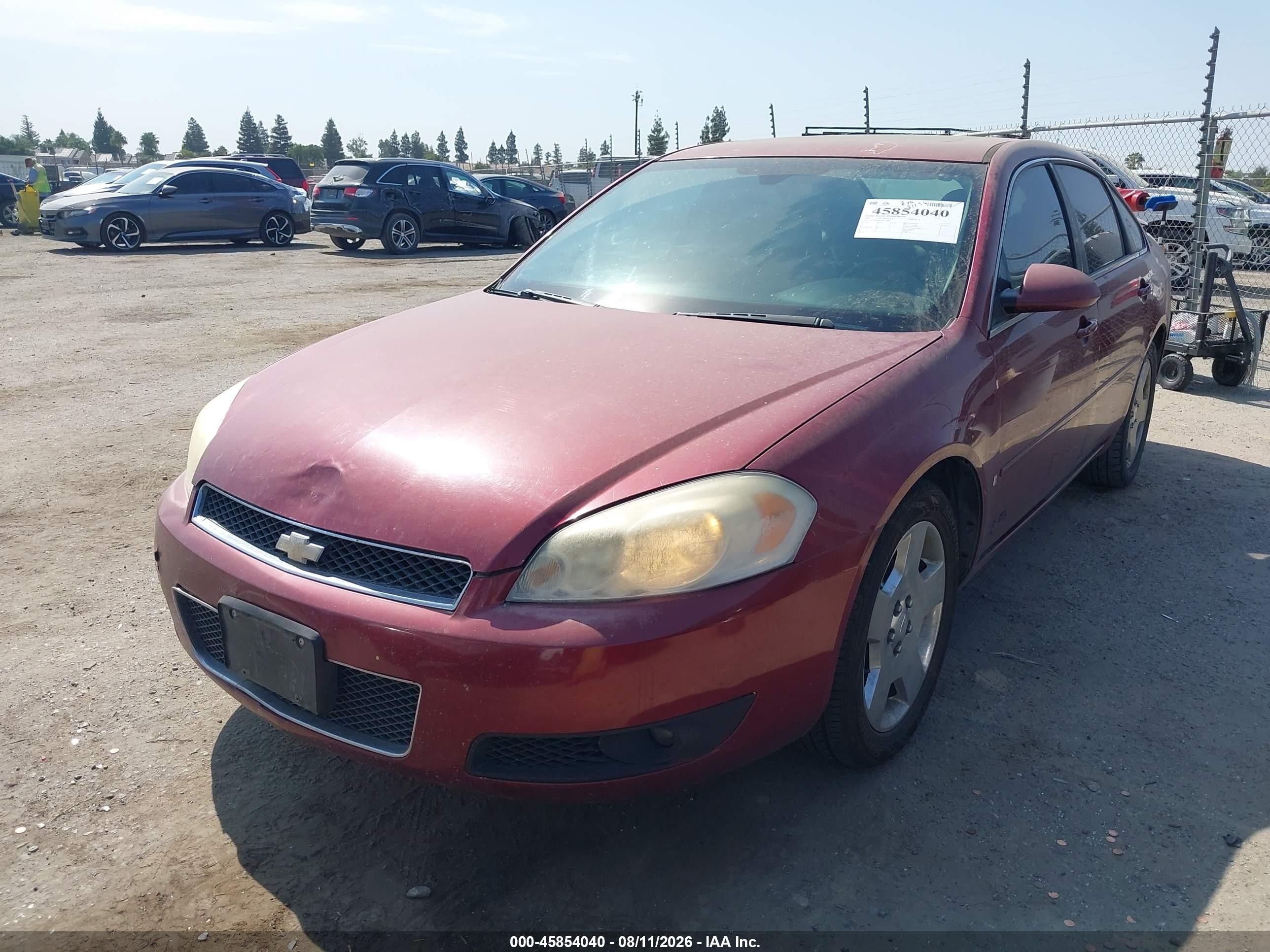 2007 Chevrolet Impala Ss Burgundy vin: 2G1WD58C479372587