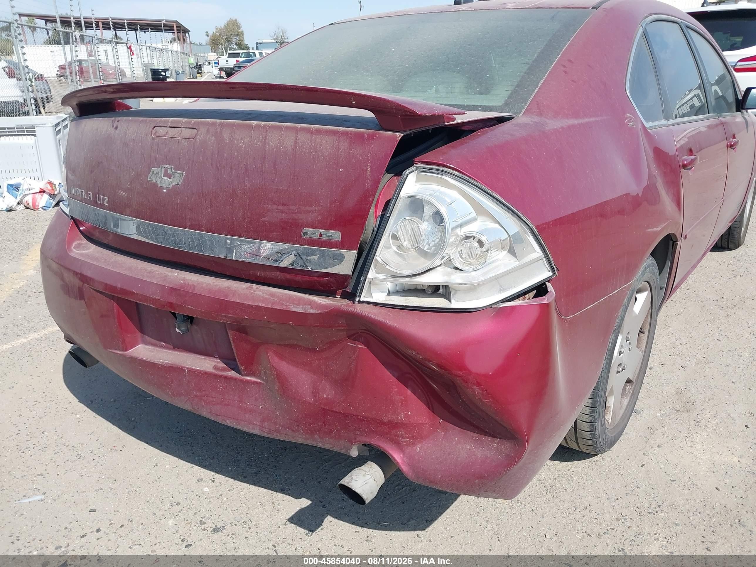 2007 Chevrolet Impala Ss Burgundy vin: 2G1WD58C479372587