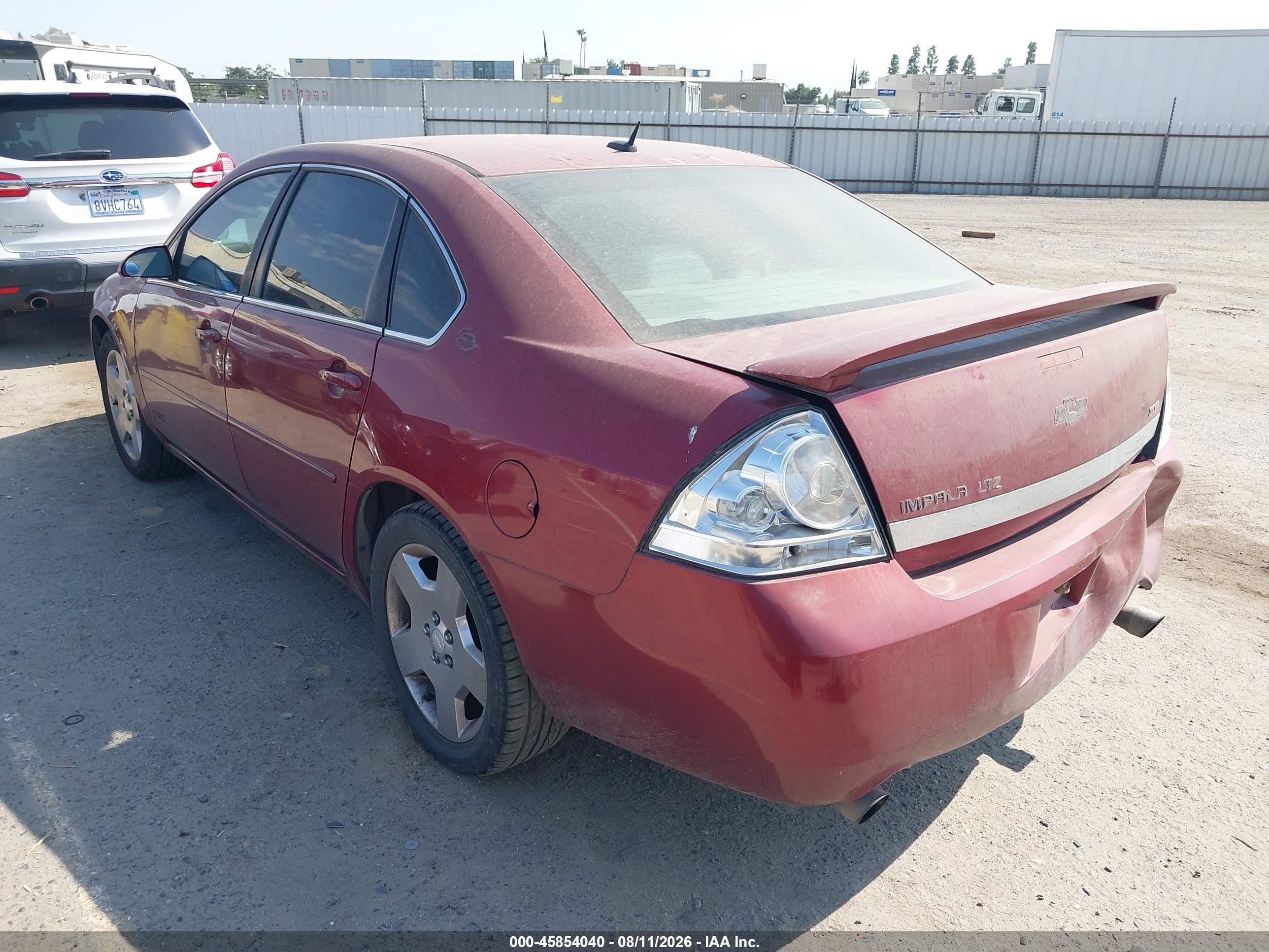 2007 Chevrolet Impala Ss Burgundy vin: 2G1WD58C479372587