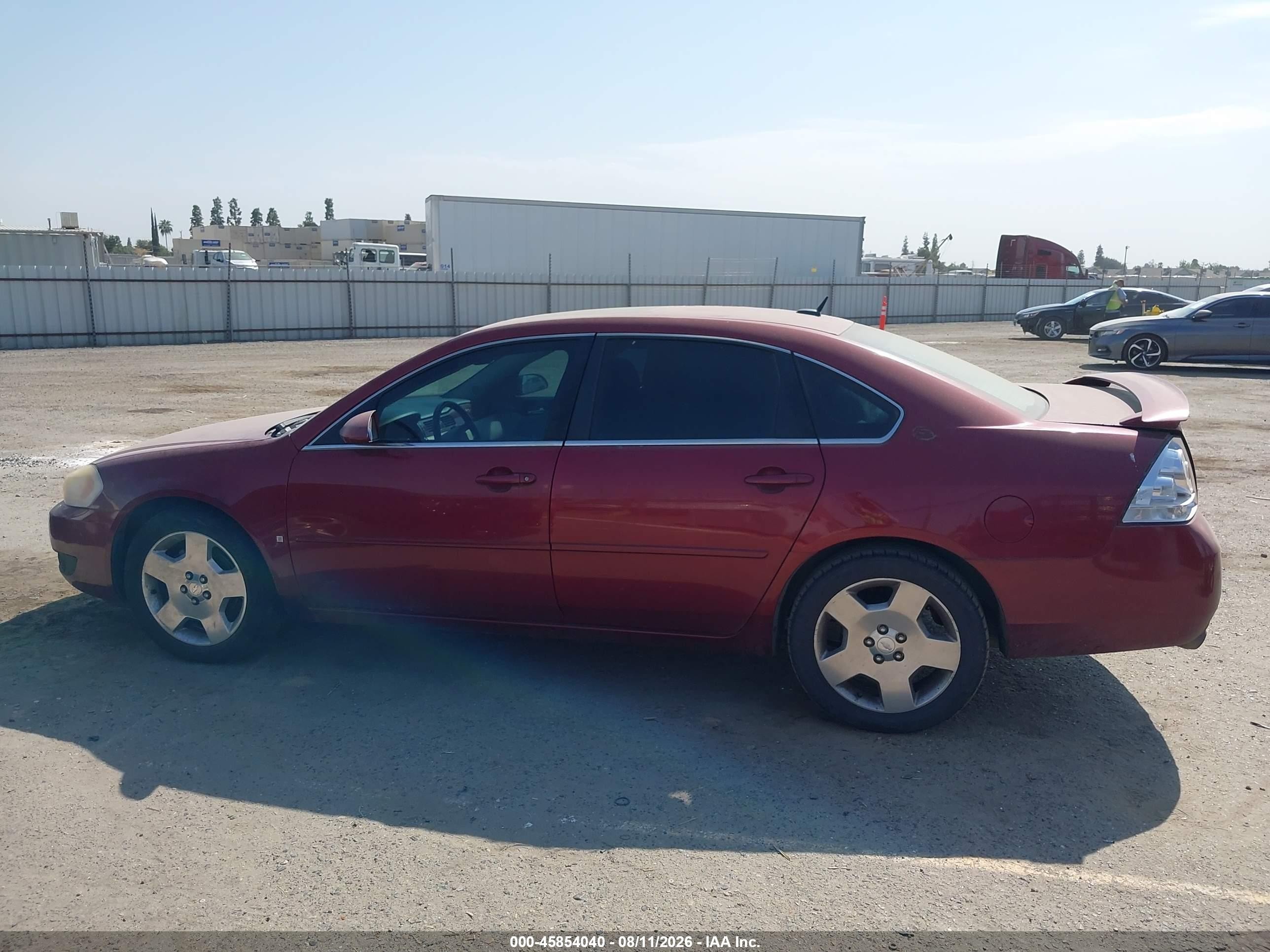 2007 Chevrolet Impala Ss Burgundy vin: 2G1WD58C479372587