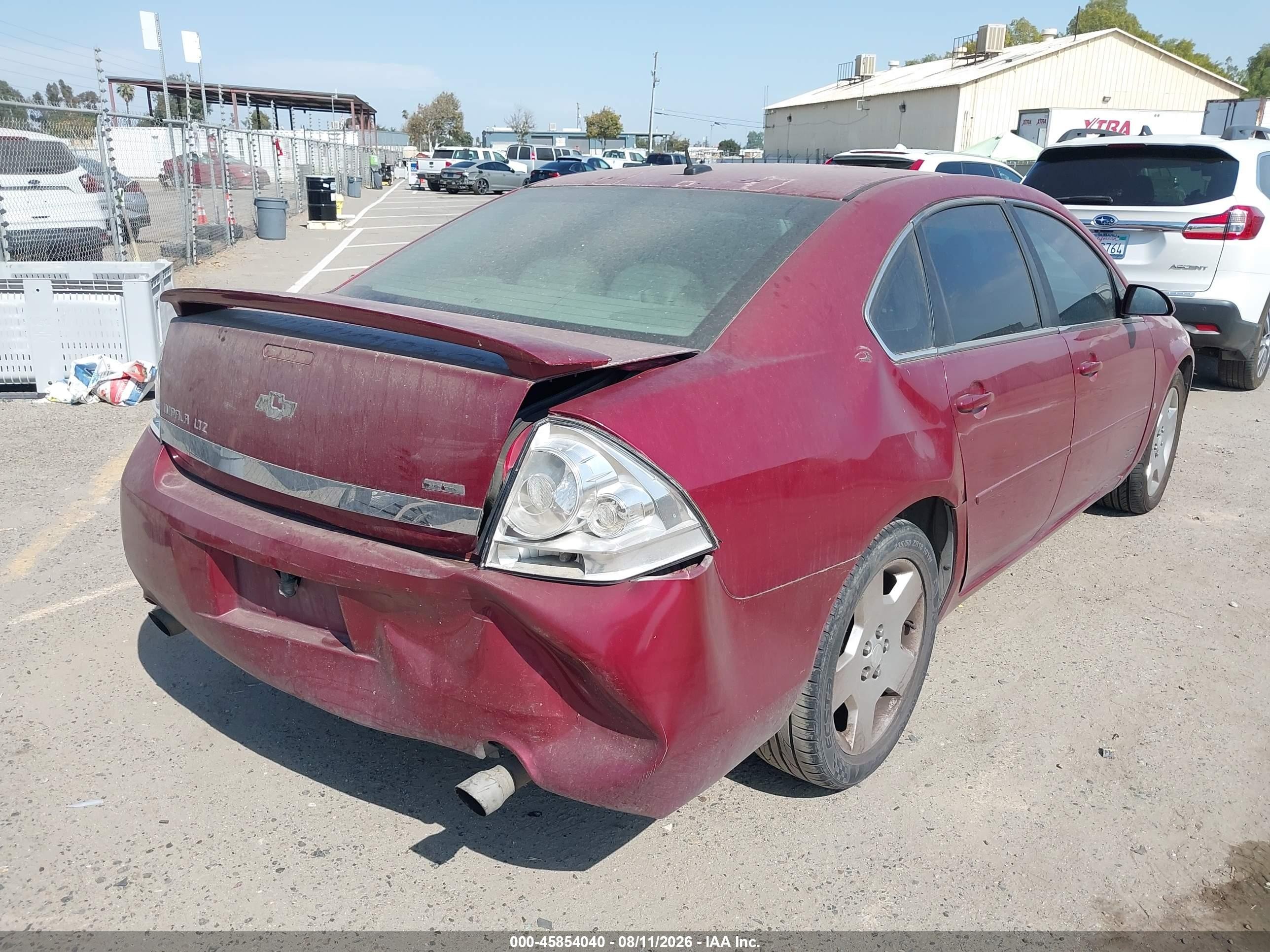 2007 Chevrolet Impala Ss Burgundy vin: 2G1WD58C479372587