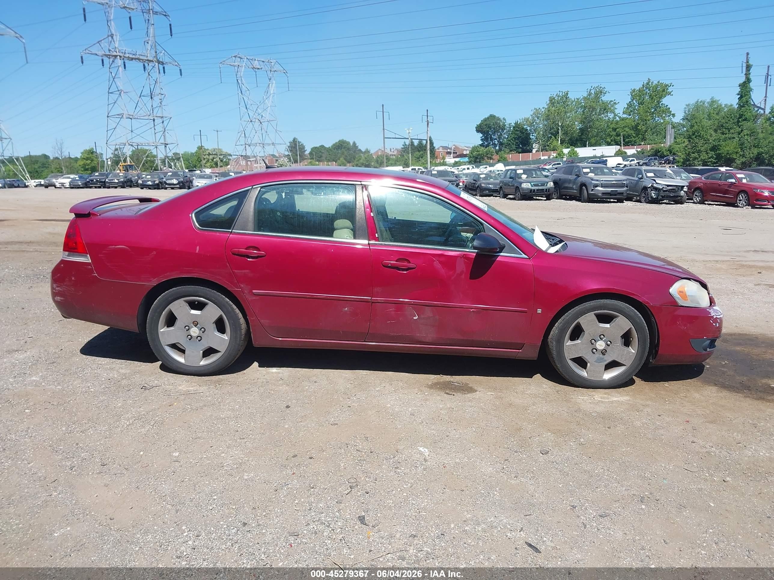 2006 Chevrolet Impala Ss Красный vin: 2G1WD58C569283822