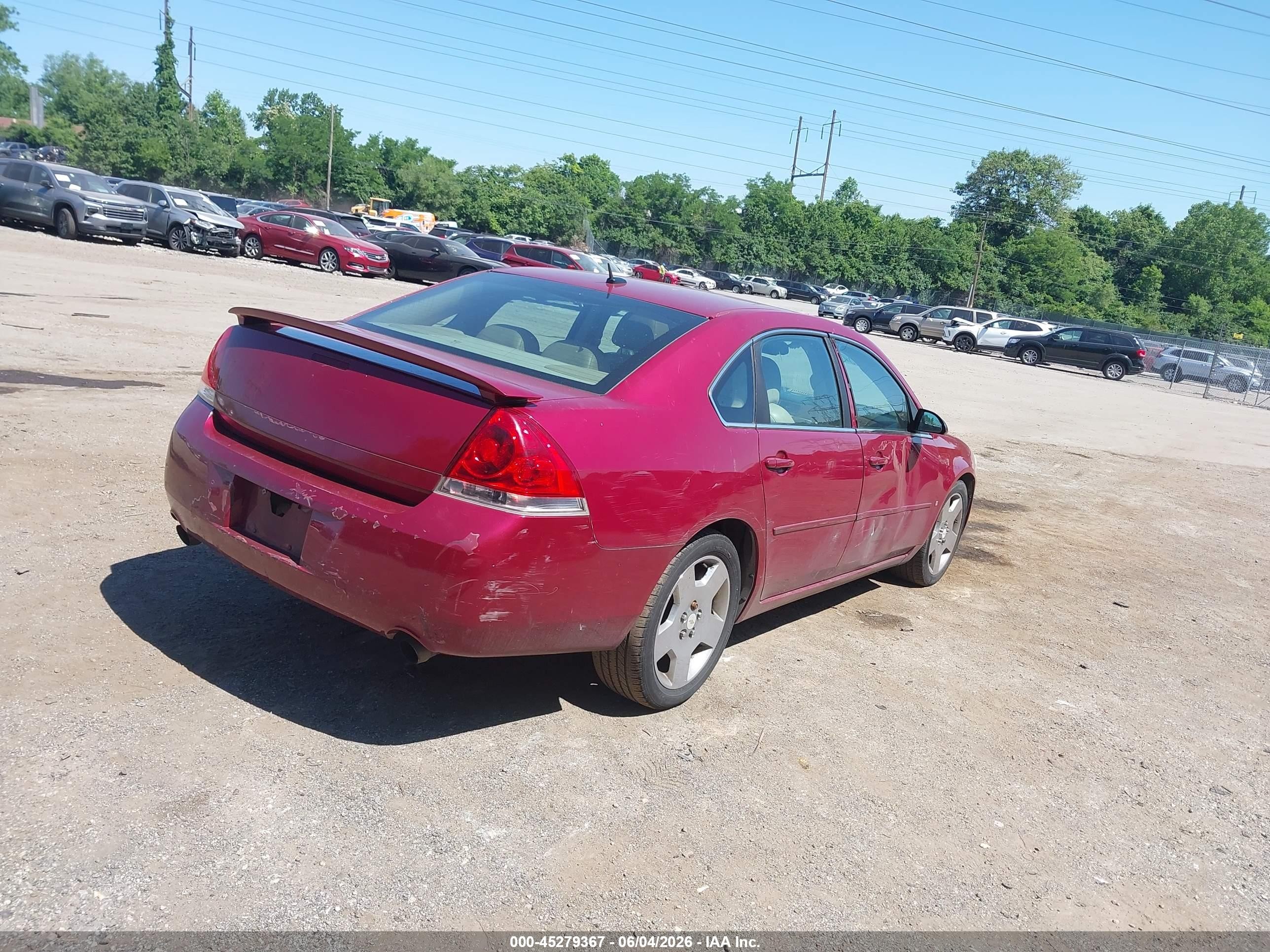 2006 Chevrolet Impala Ss Красный vin: 2G1WD58C569283822