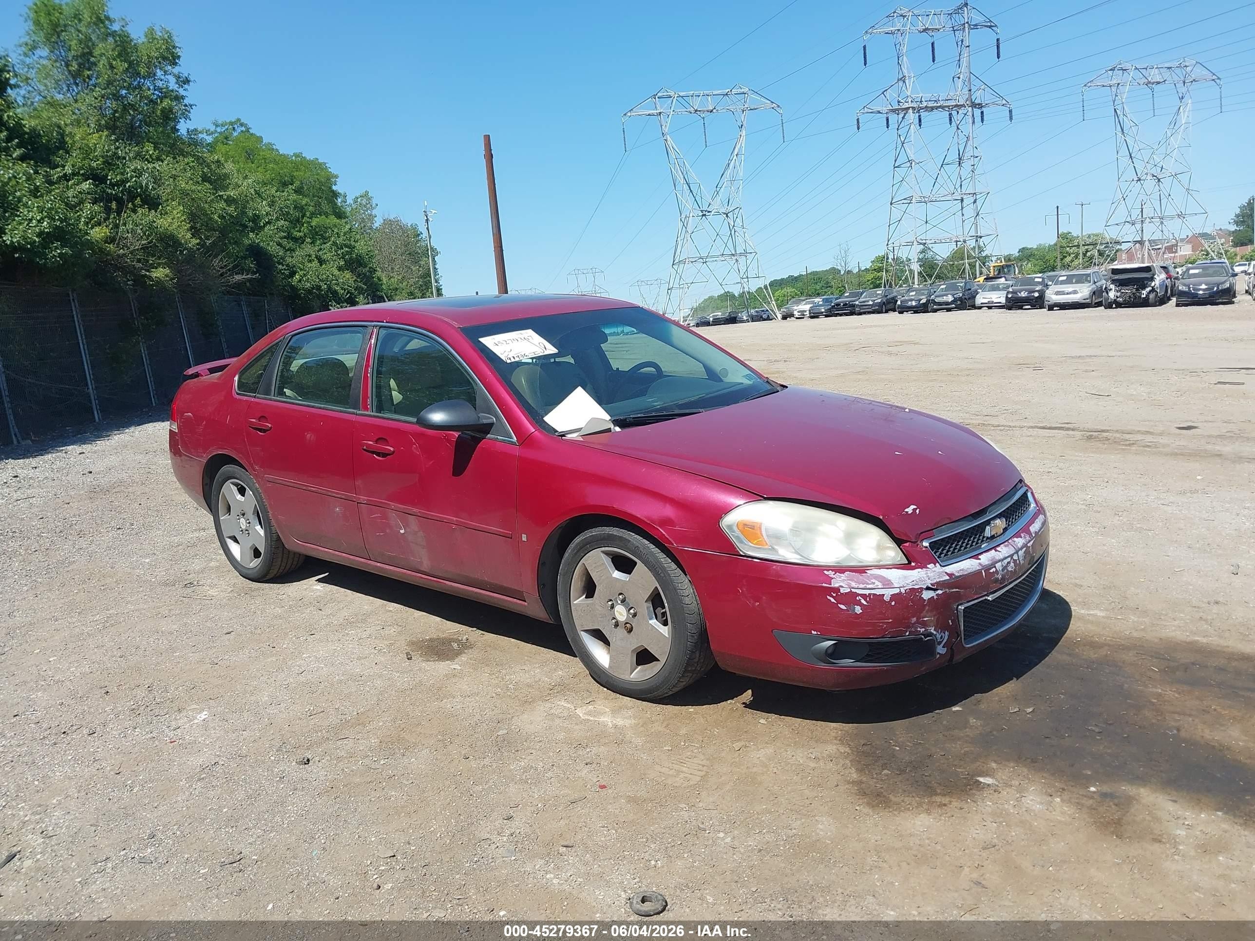2006 Chevrolet Impala Ss Красный vin: 2G1WD58C569283822
