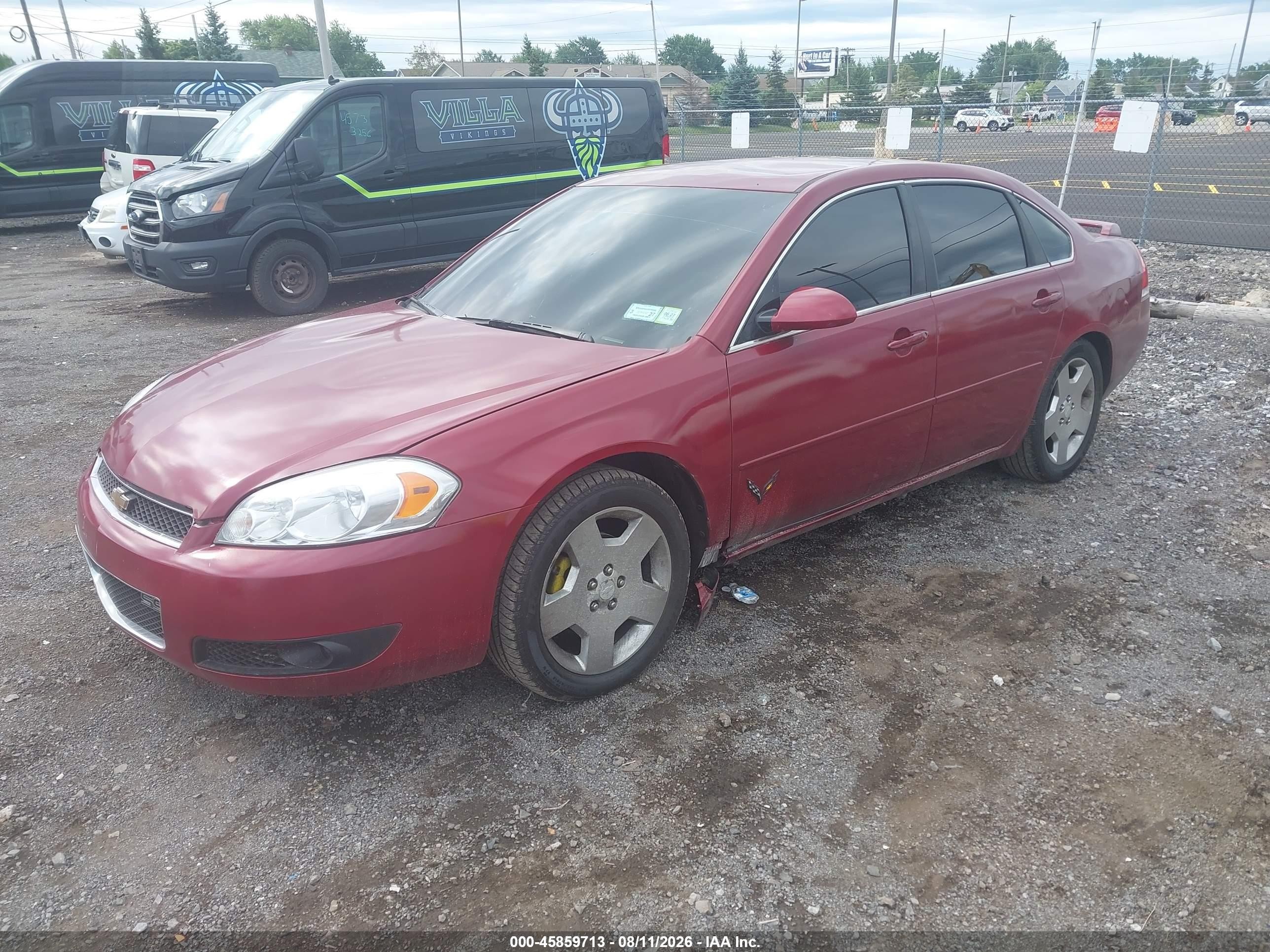 2008 Chevrolet Impala Ss Red vin: 2G1WD58C589232923