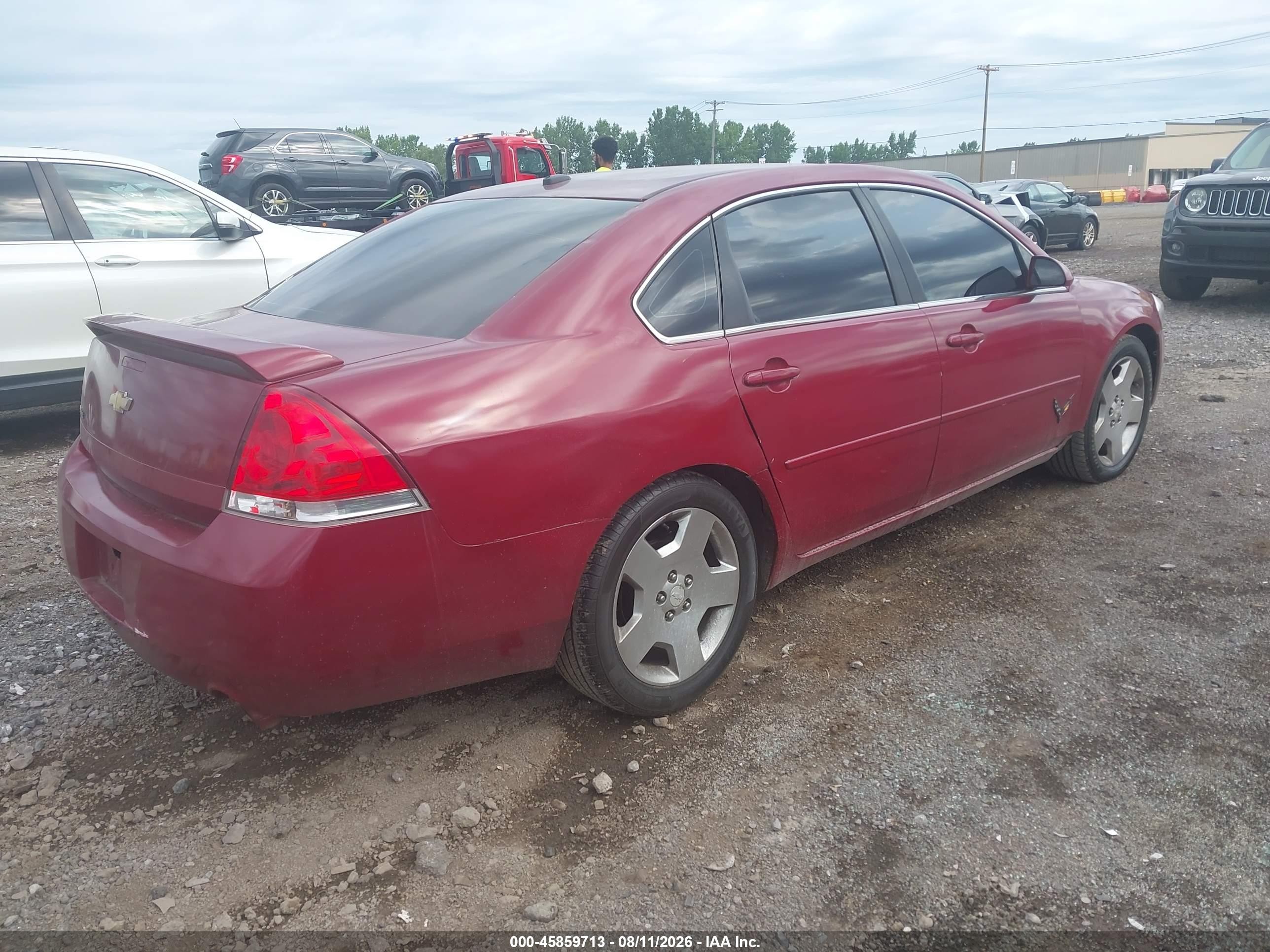 2008 Chevrolet Impala Ss Red vin: 2G1WD58C589232923