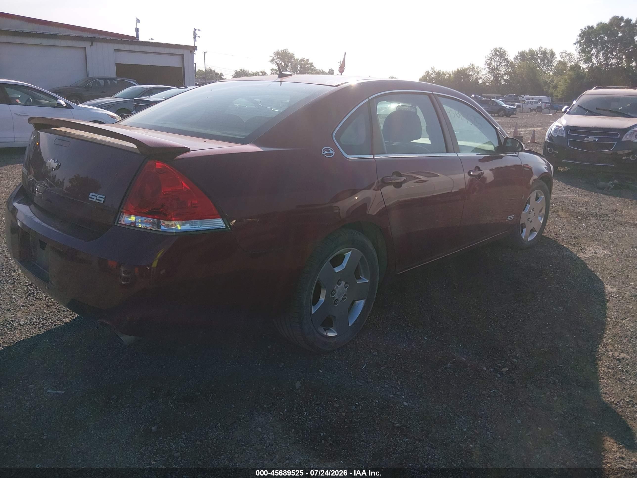 2008 Chevrolet Impala Ss Red vin: 2G1WD58C781350020