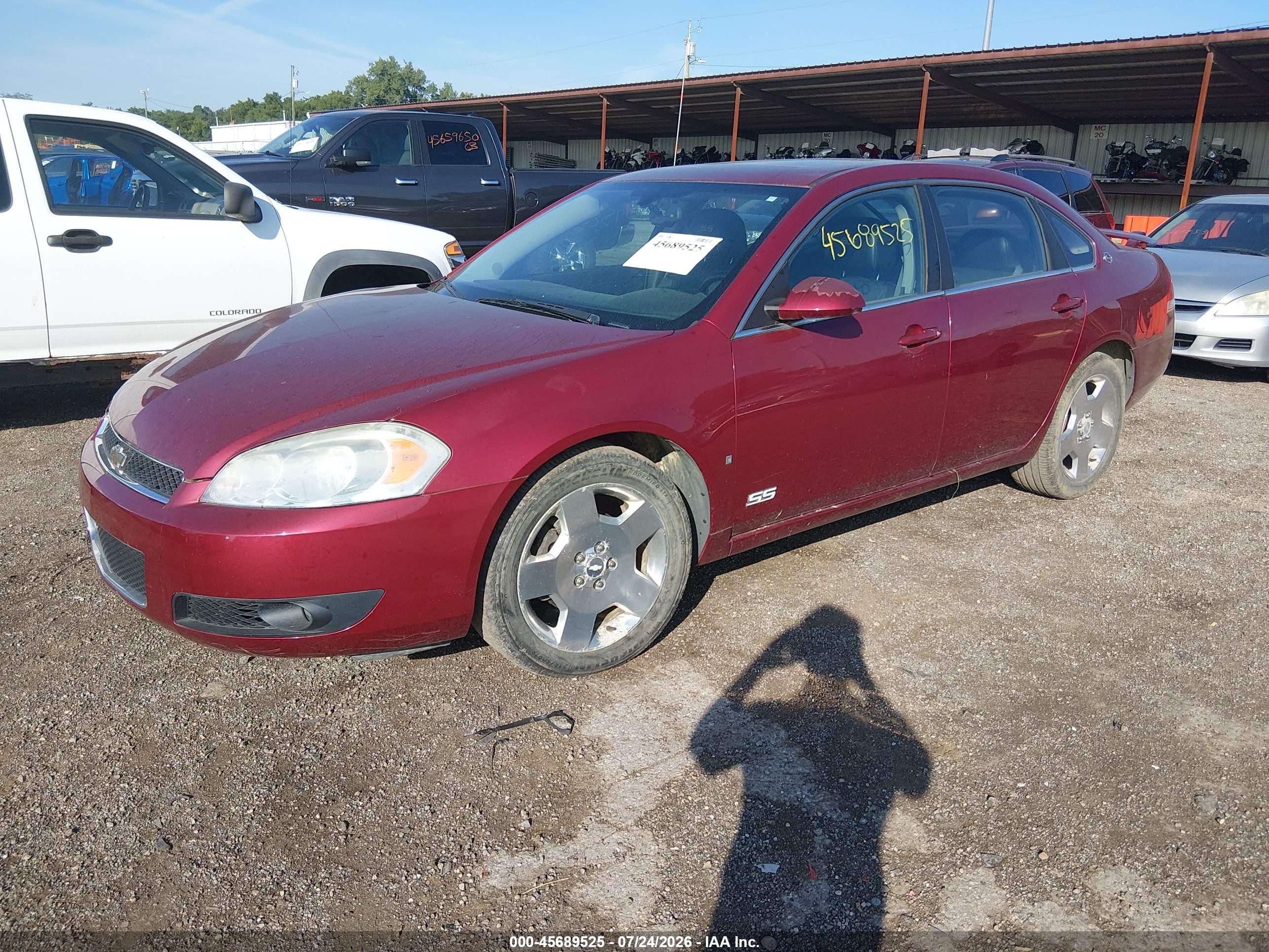 2008 Chevrolet Impala Ss Red vin: 2G1WD58C781350020