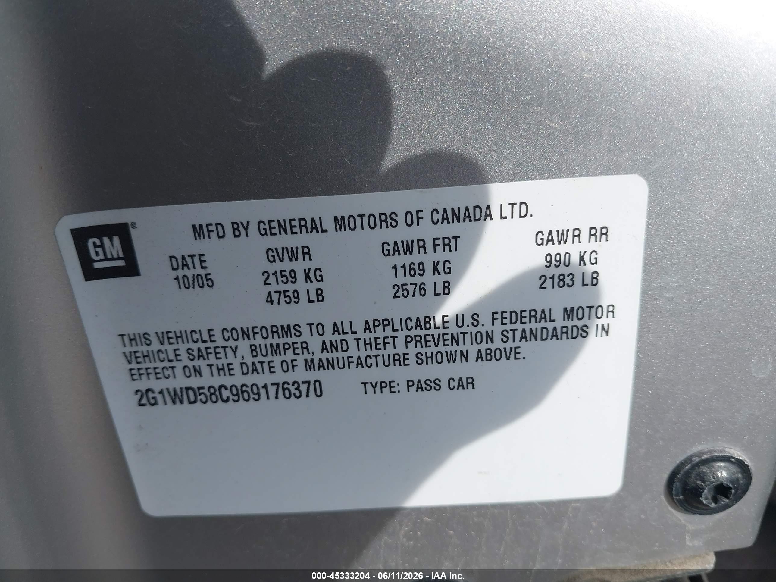 2006 Chevrolet Impala Ss Silver vin: 2G1WD58C969176370