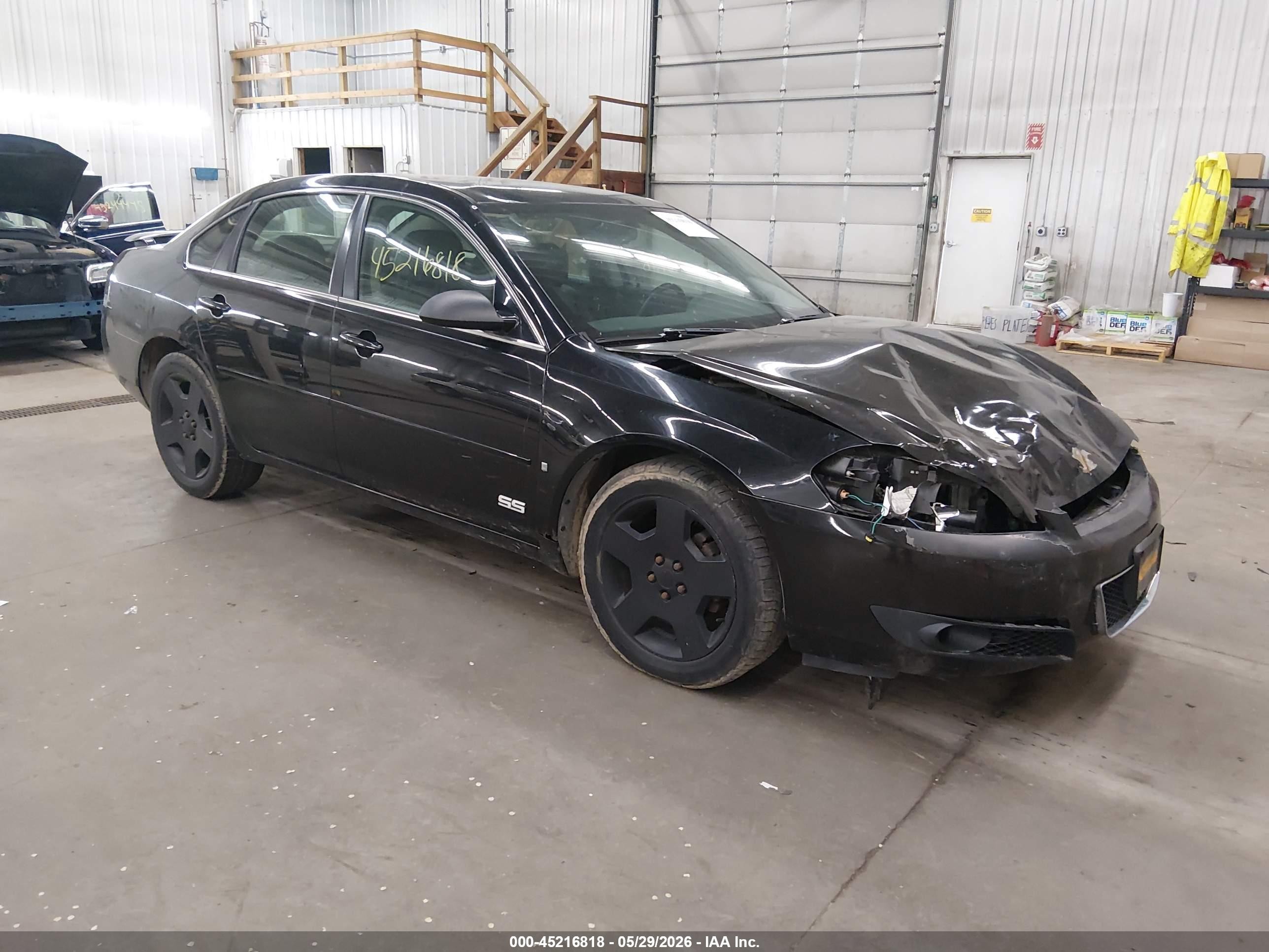 2007 Chevrolet Impala Ss Black vin: 2G1WD58C979142267