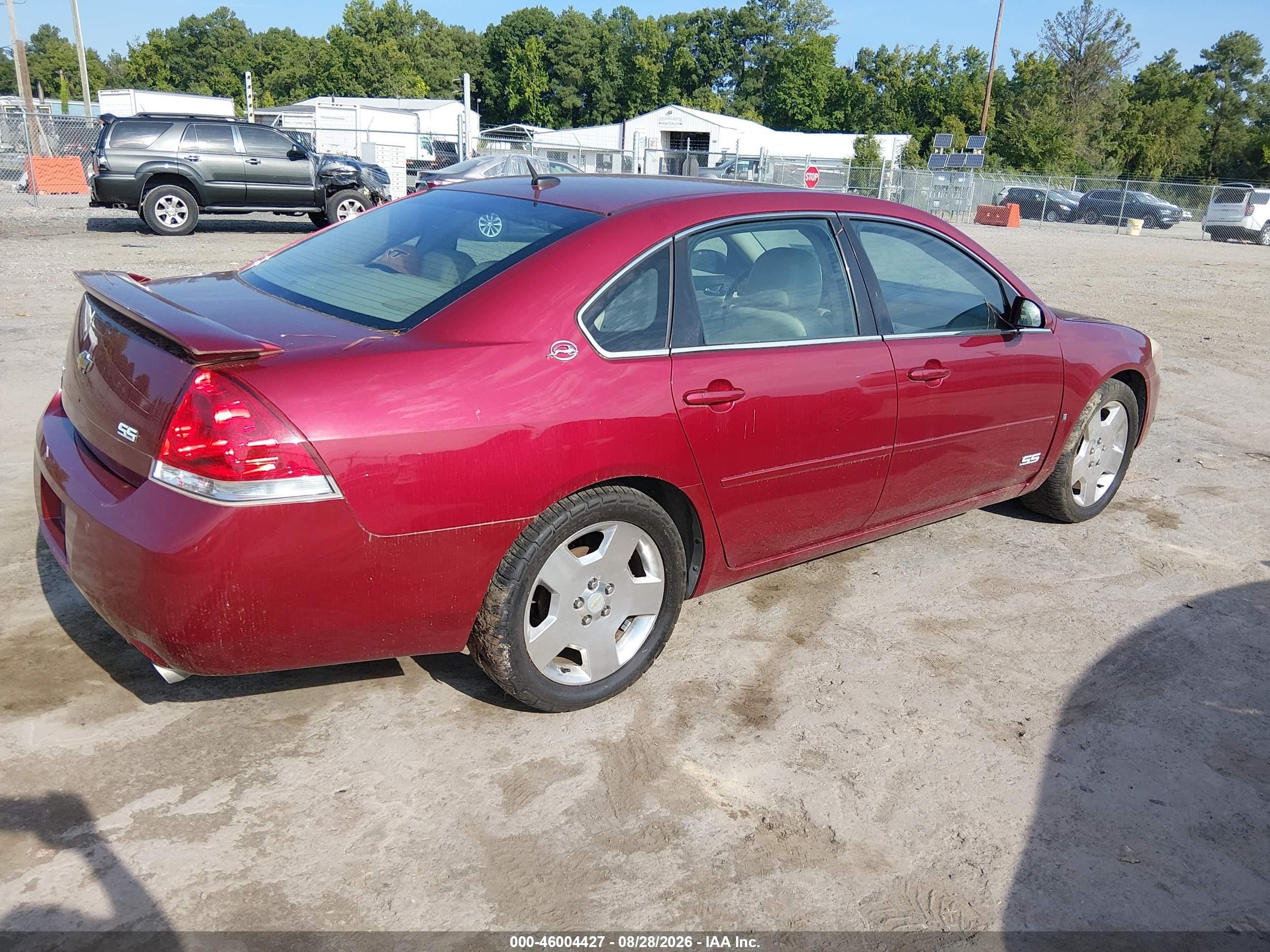 2007 Chevrolet Impala Ss Burgundy vin: 2G1WD58CX79326357