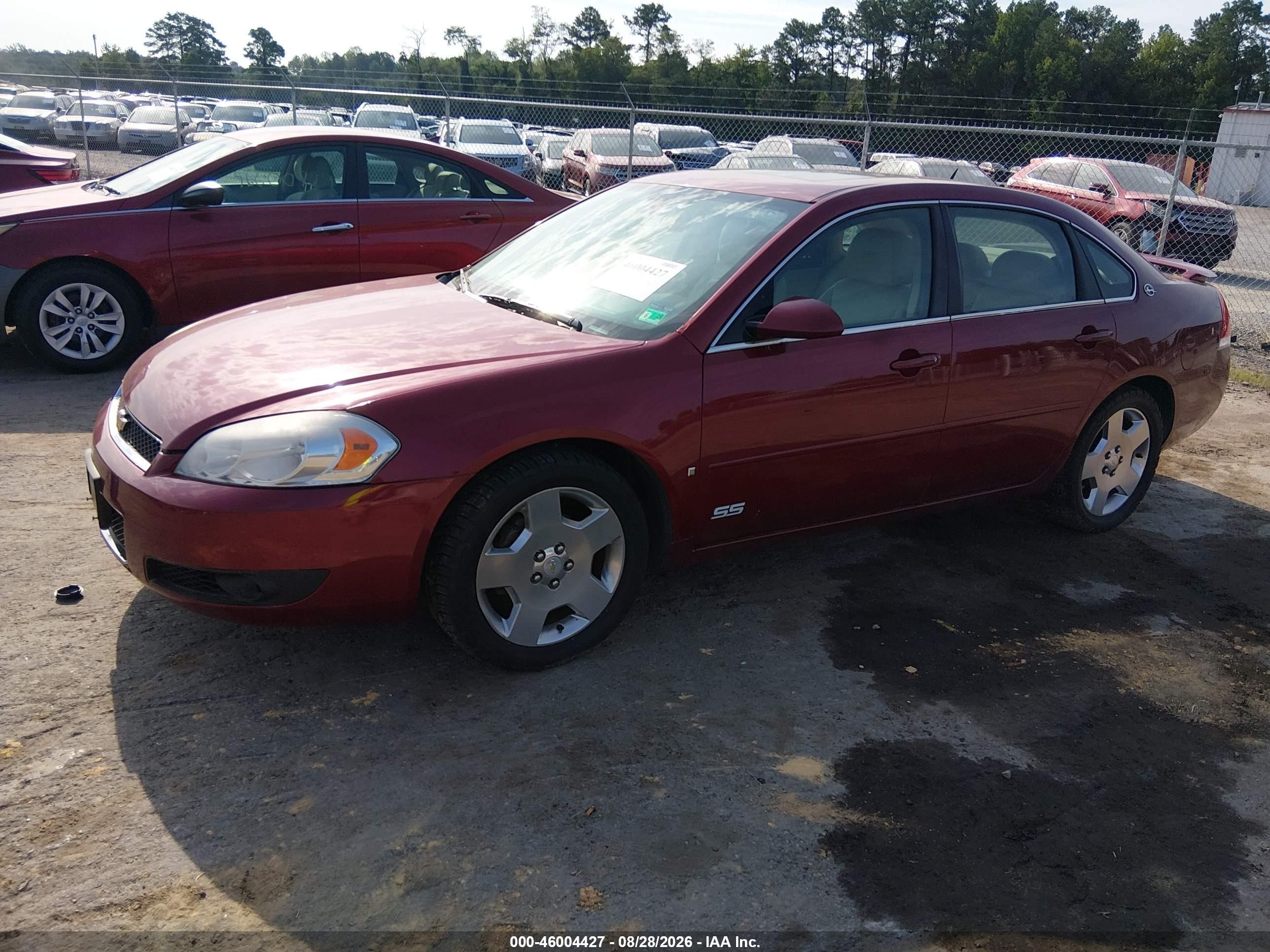 2007 Chevrolet Impala Ss Burgundy vin: 2G1WD58CX79326357