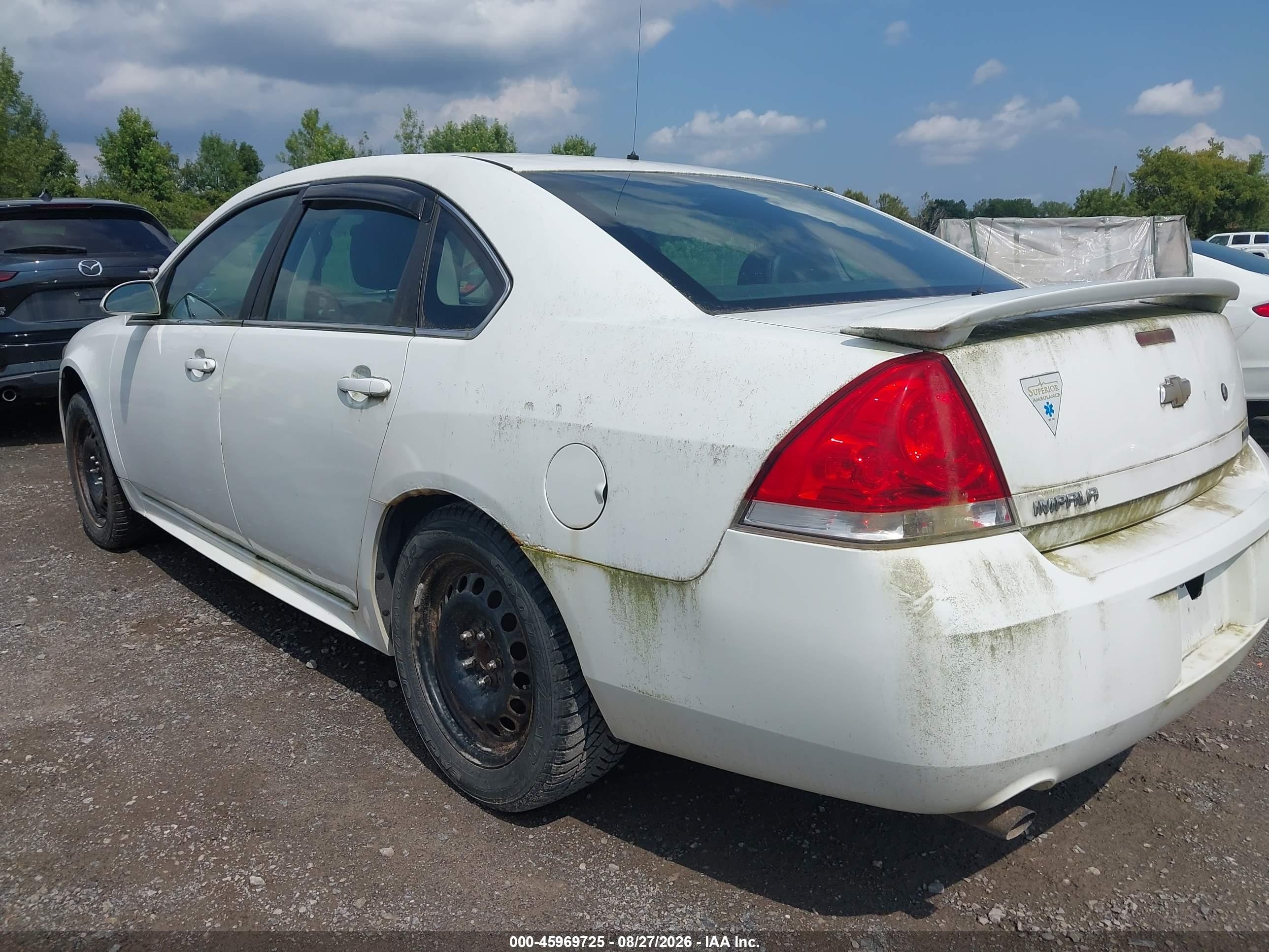 2012 Chevrolet Impala Police White vin: 2G1WD5E31C1319388