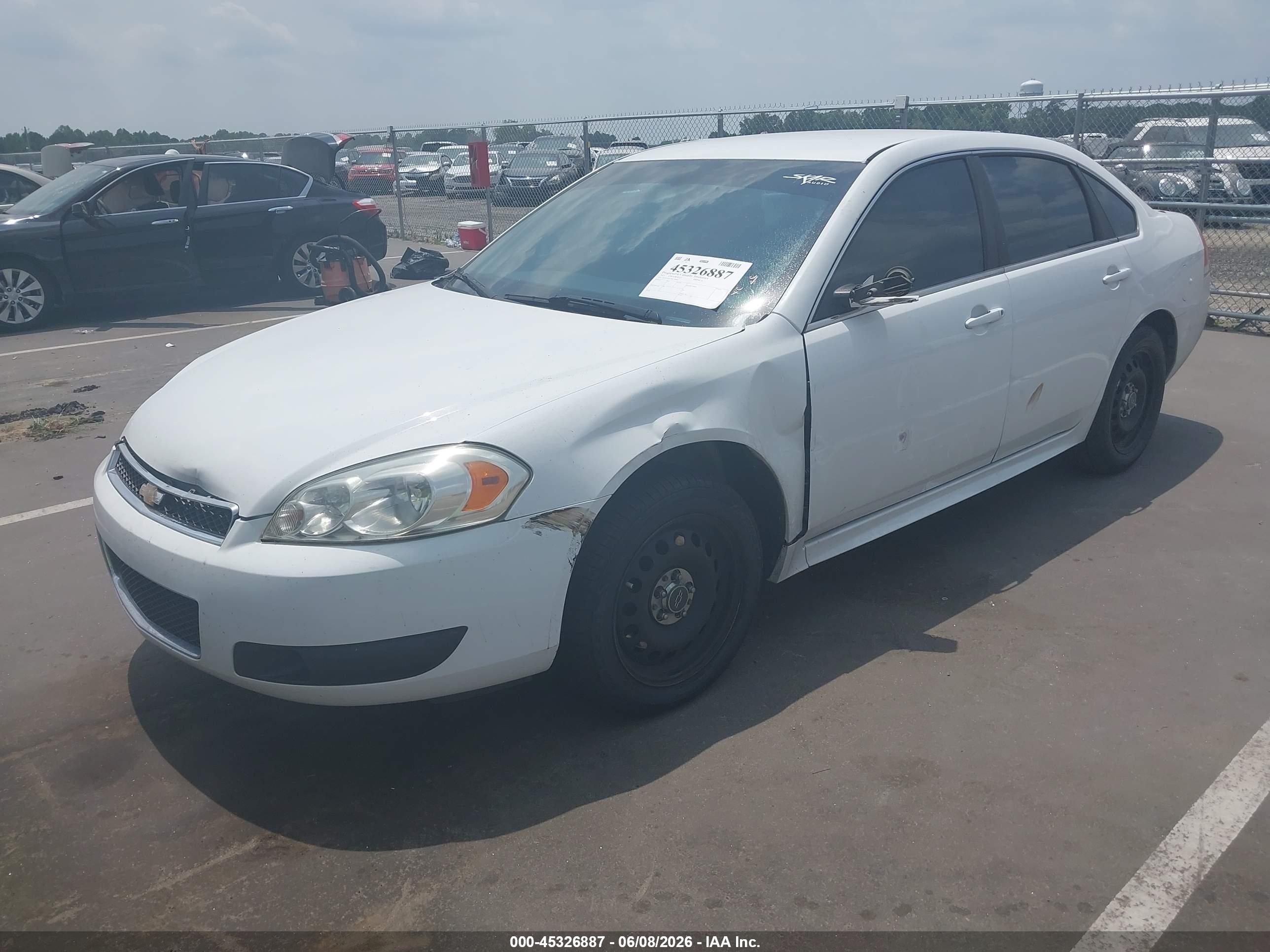 2013 Chevrolet Impala Police White vin: 2G1WD5E33D1198963