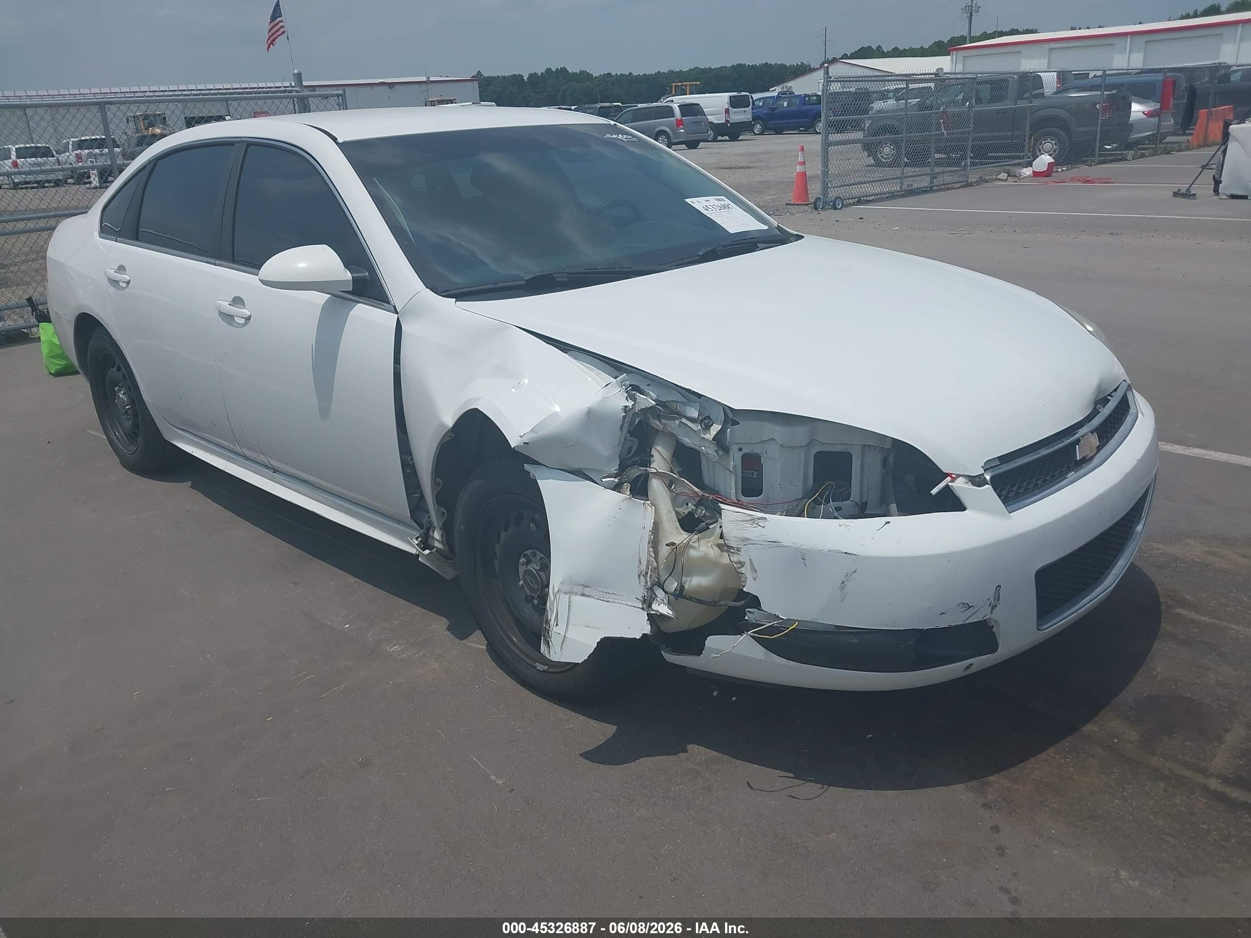 2013 Chevrolet Impala Police White vin: 2G1WD5E33D1198963