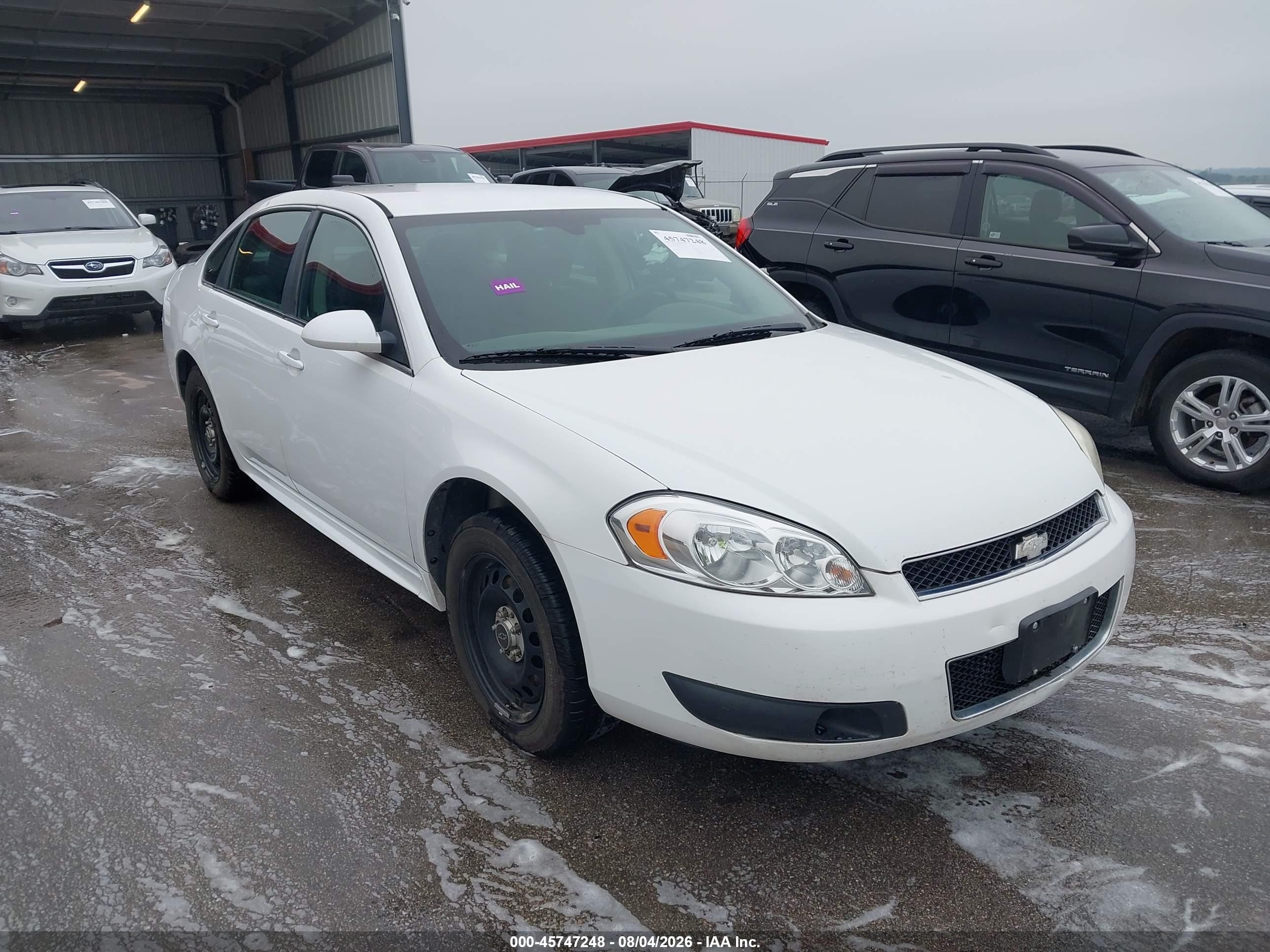 2013 Chevrolet Impala Police White vin: 2G1WD5E34D1242081