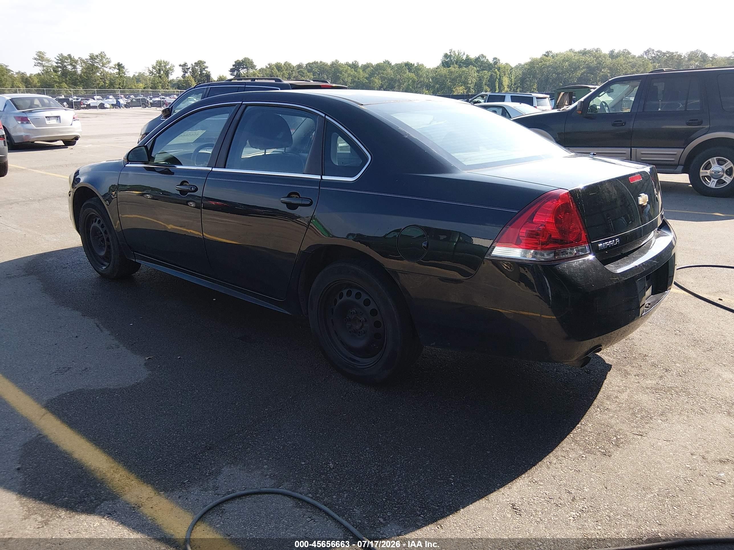 2013 Chevrolet Impala Police Black vin: 2G1WD5E35D1248990