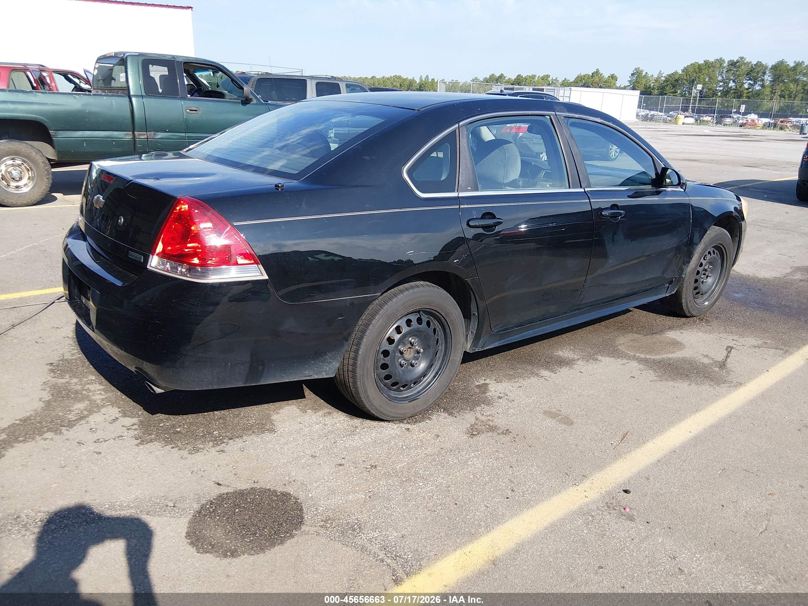 2013 Chevrolet Impala Police Black vin: 2G1WD5E35D1248990