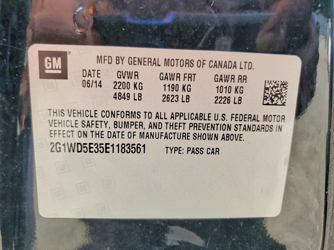 2014 Chevrolet Impala Limited Police Черный vin: 2G1WD5E35E1183561