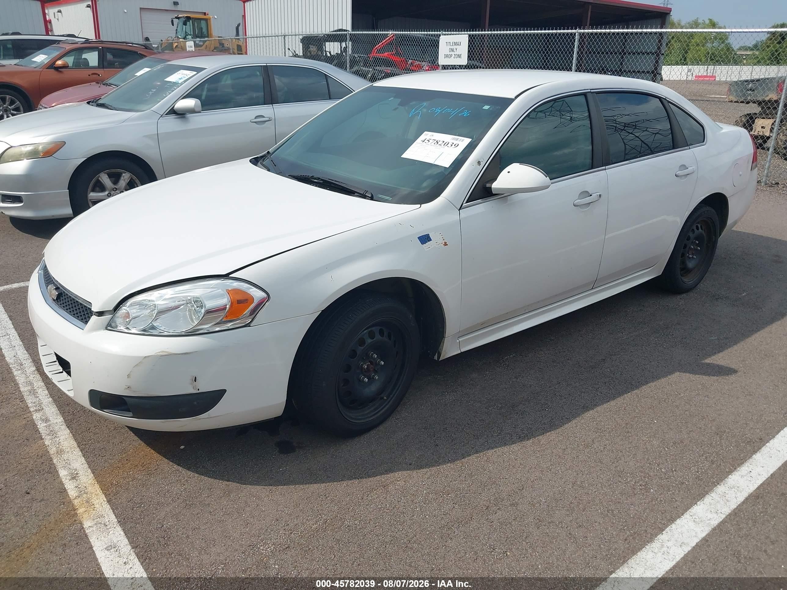 2013 Chevrolet Impala Police White vin: 2G1WD5E3XD1235667