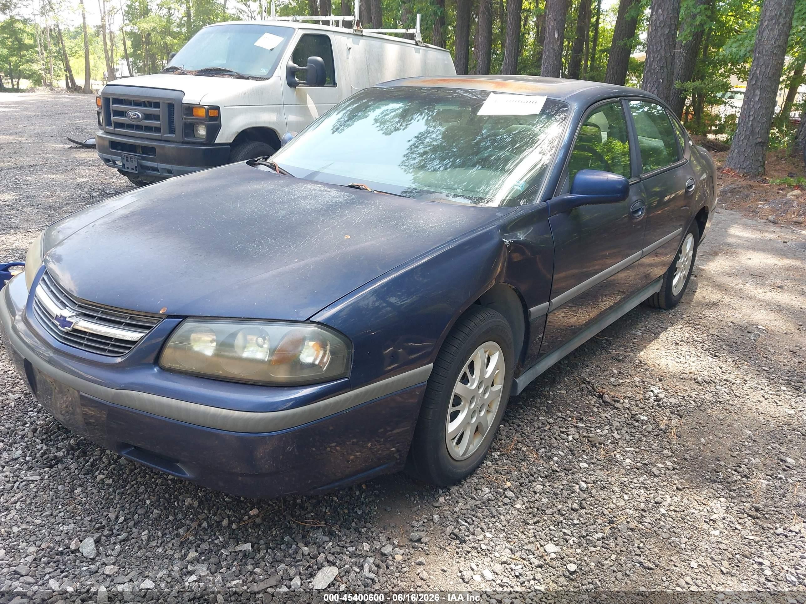 2002 Chevrolet Impala   Blue vin: 2G1WF52E029348848
