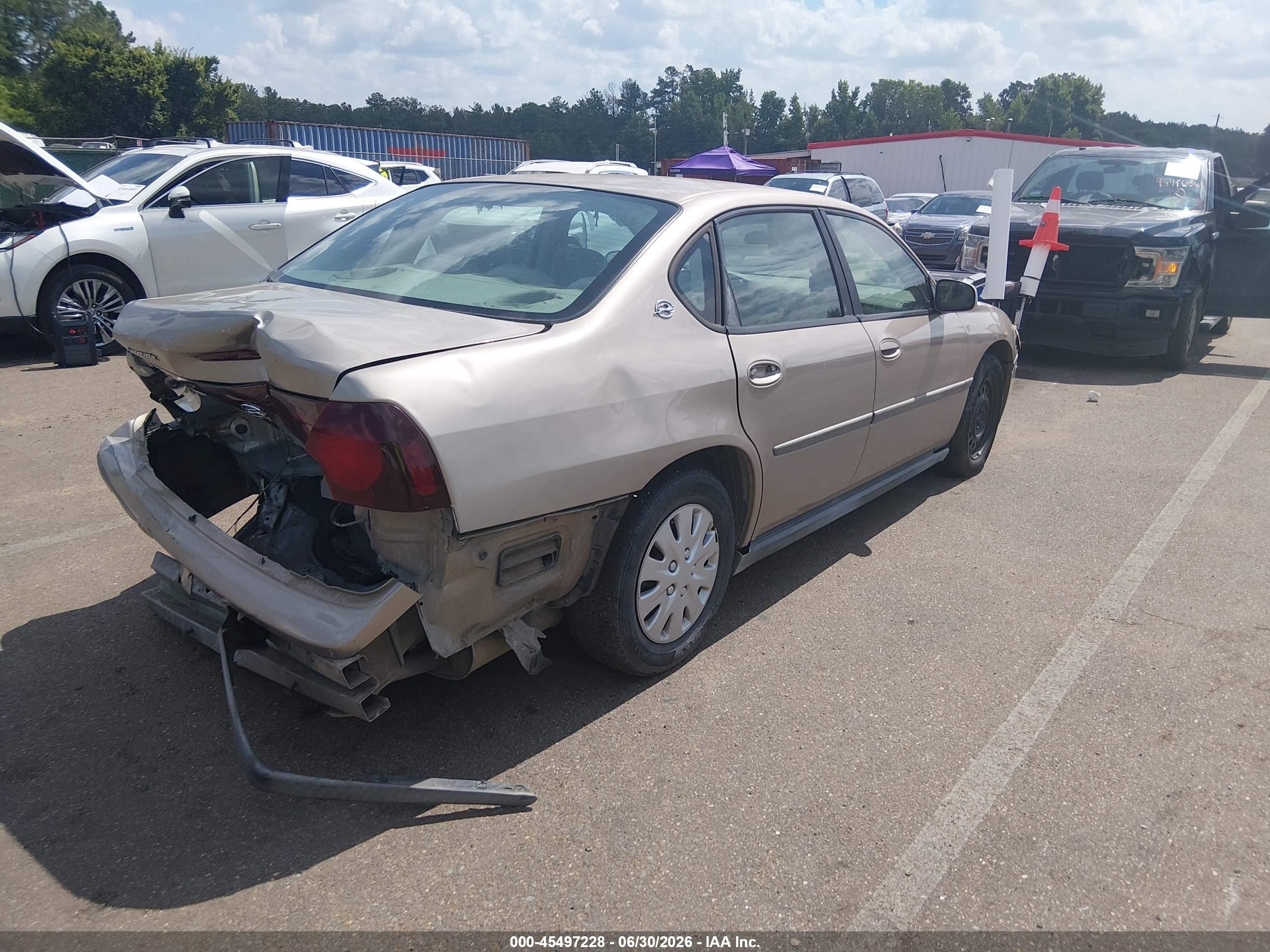 2003 Chevrolet Impala   Tan vin: 2G1WF52E03918790 