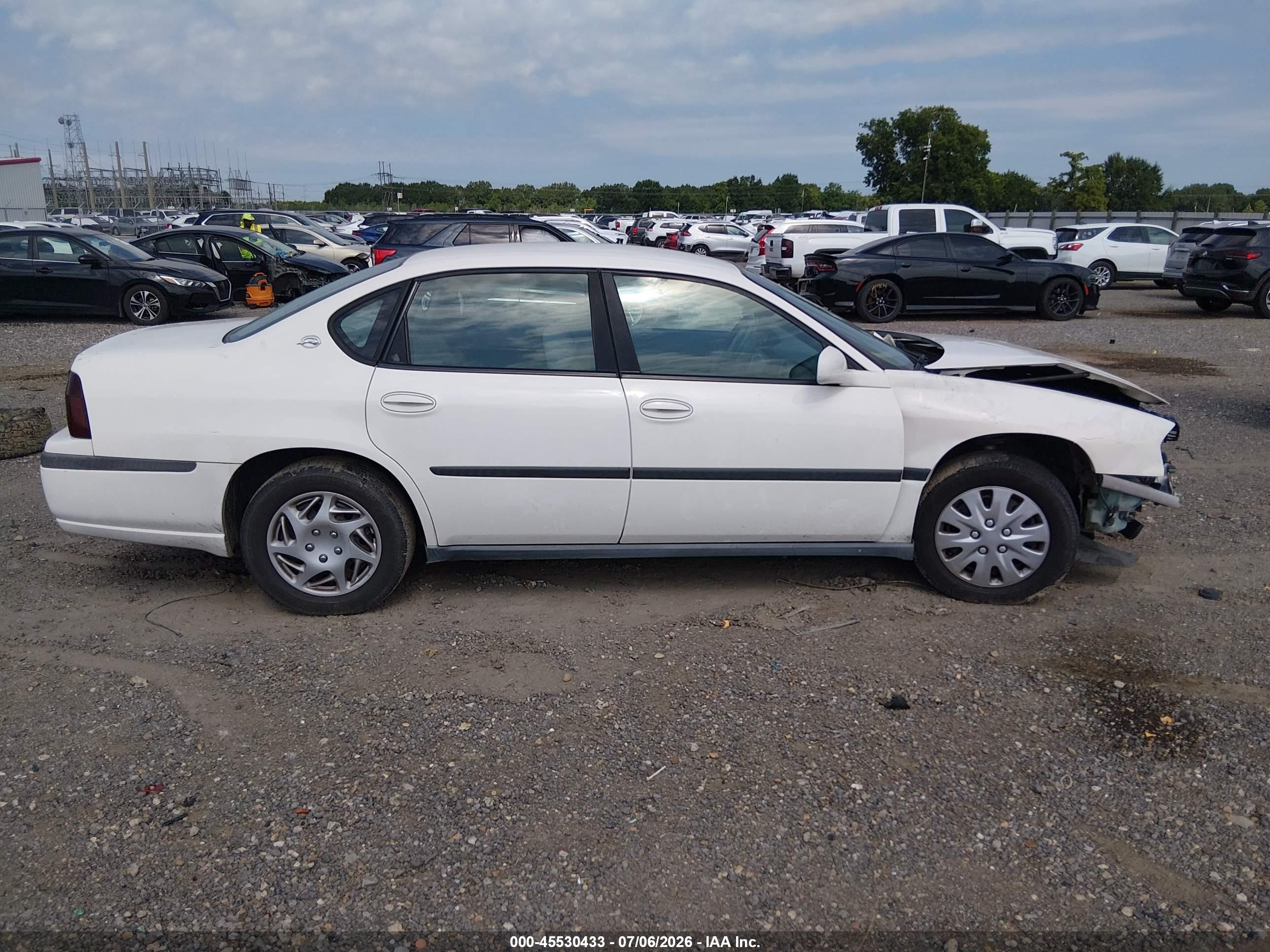 2003 Chevrolet Impala   White vin: 2G1WF52E039433867