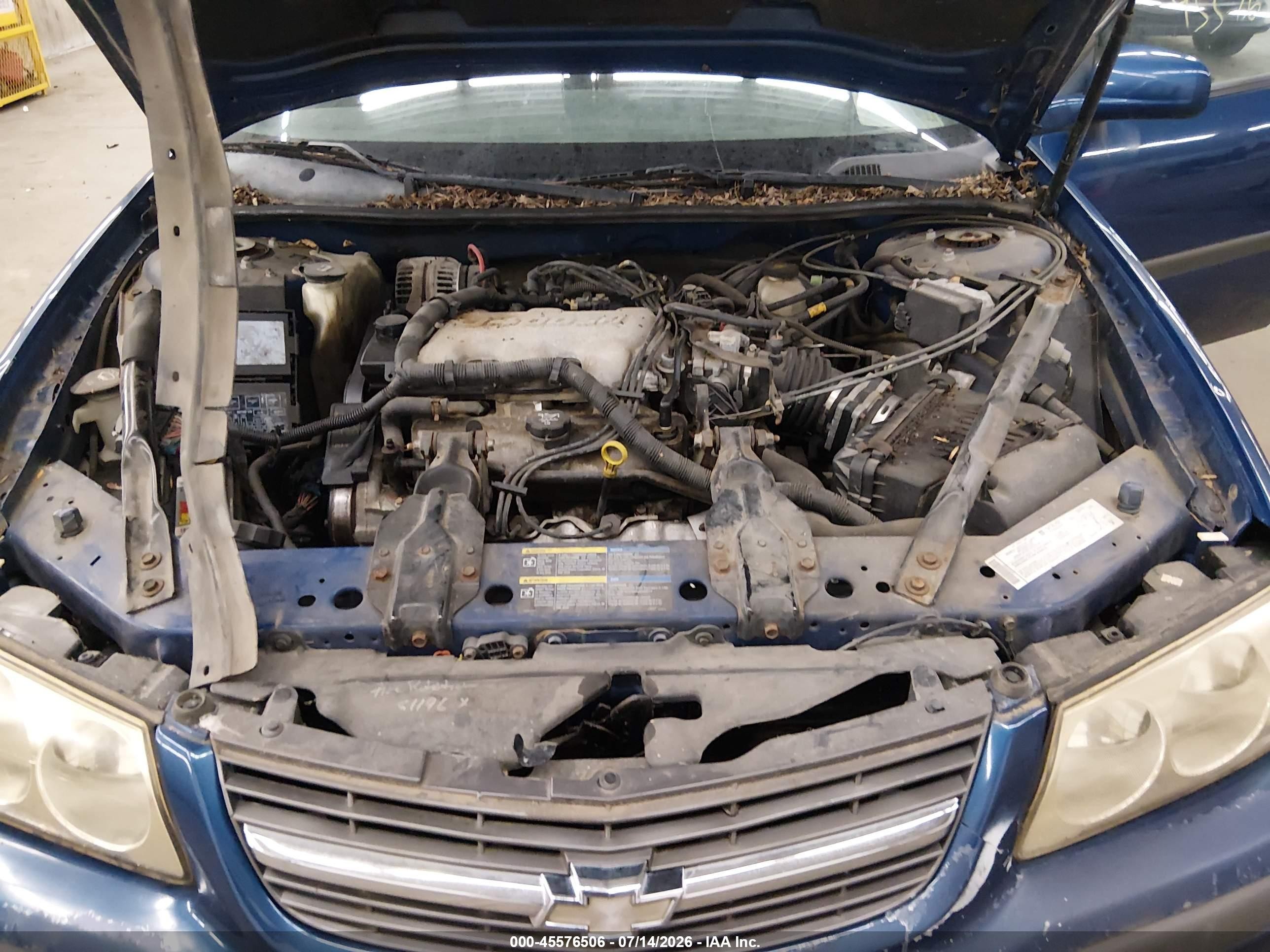 2005 Chevrolet Impala   Blue vin: 2G1WF52E059258605