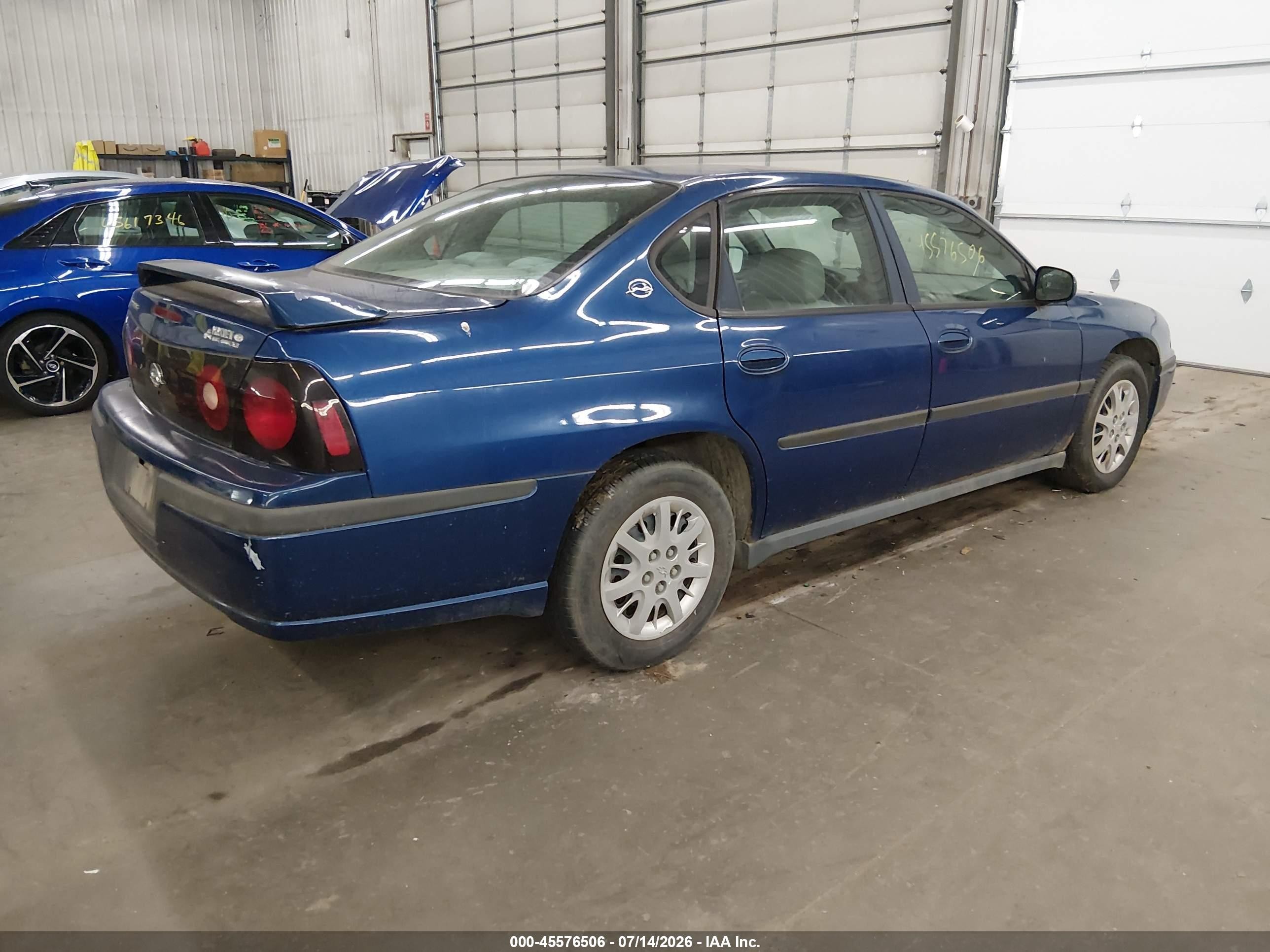 2005 Chevrolet Impala   Blue vin: 2G1WF52E059258605