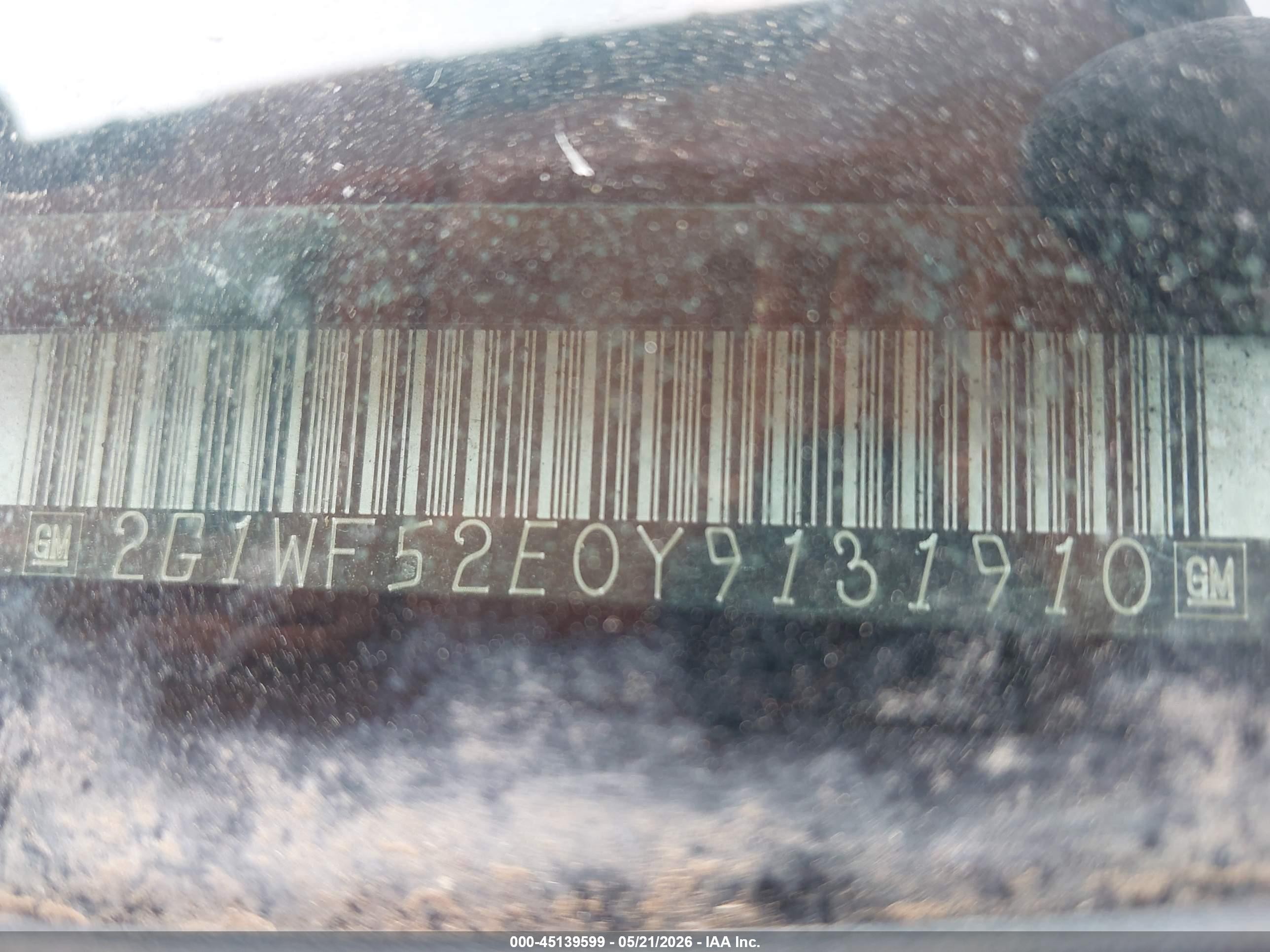 2000 Chevrolet Impala   Зеленый vin: 2G1WF52E0Y9131910