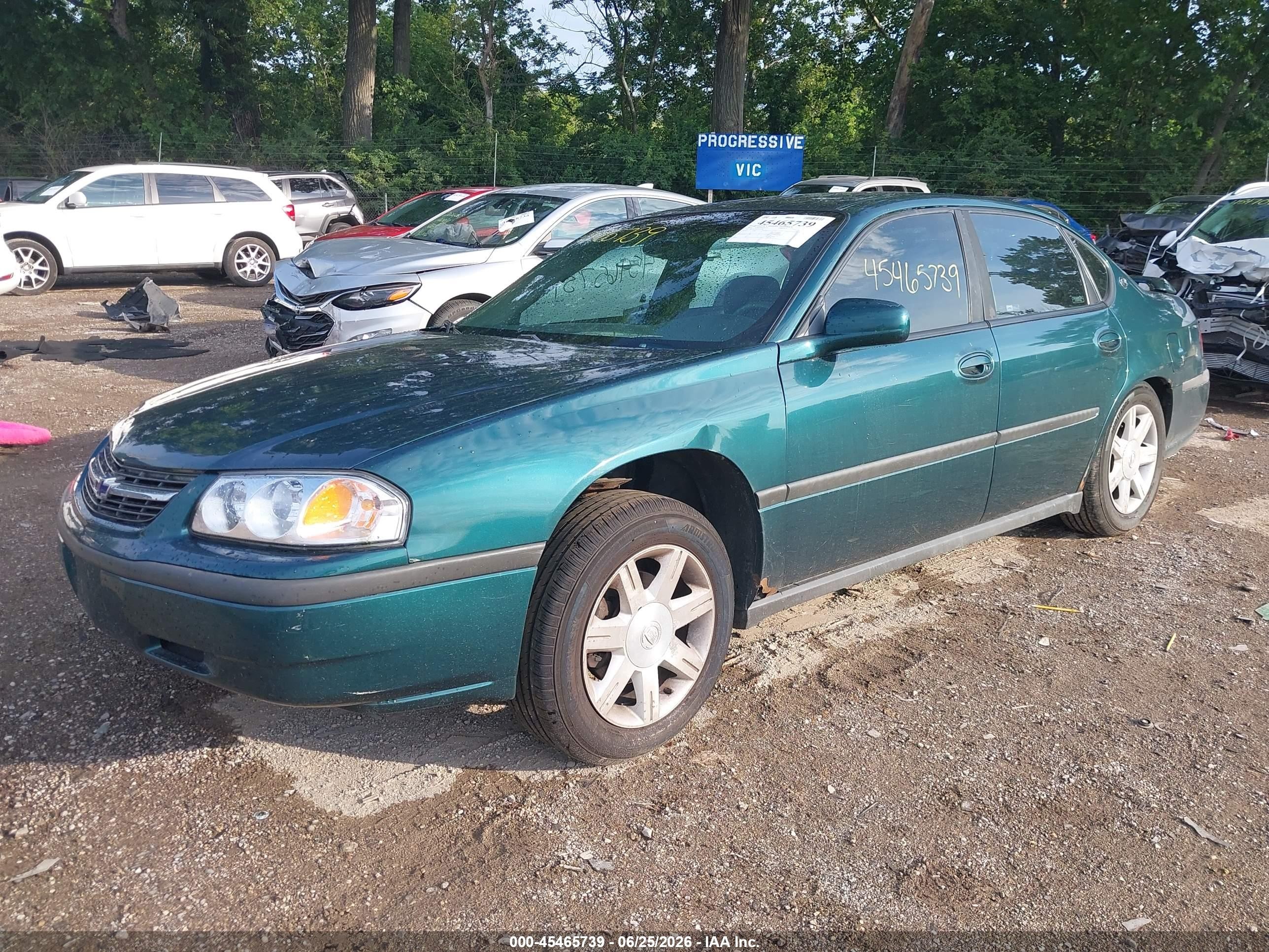 2001 Chevrolet Impala   Green vin: 2G1WF52E119245582