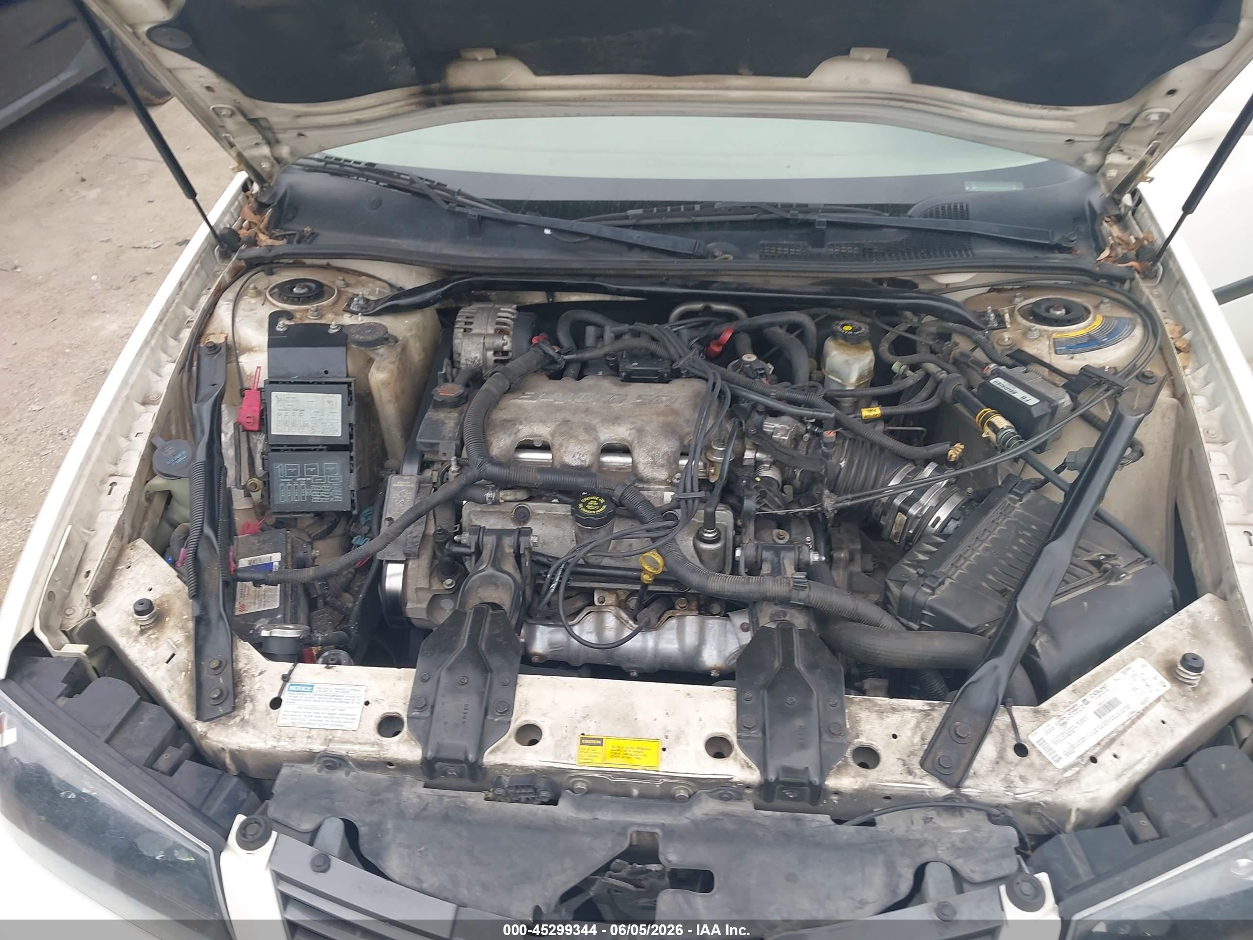 2001 Chevrolet Impala   White vin: 2G1WF52E119278341