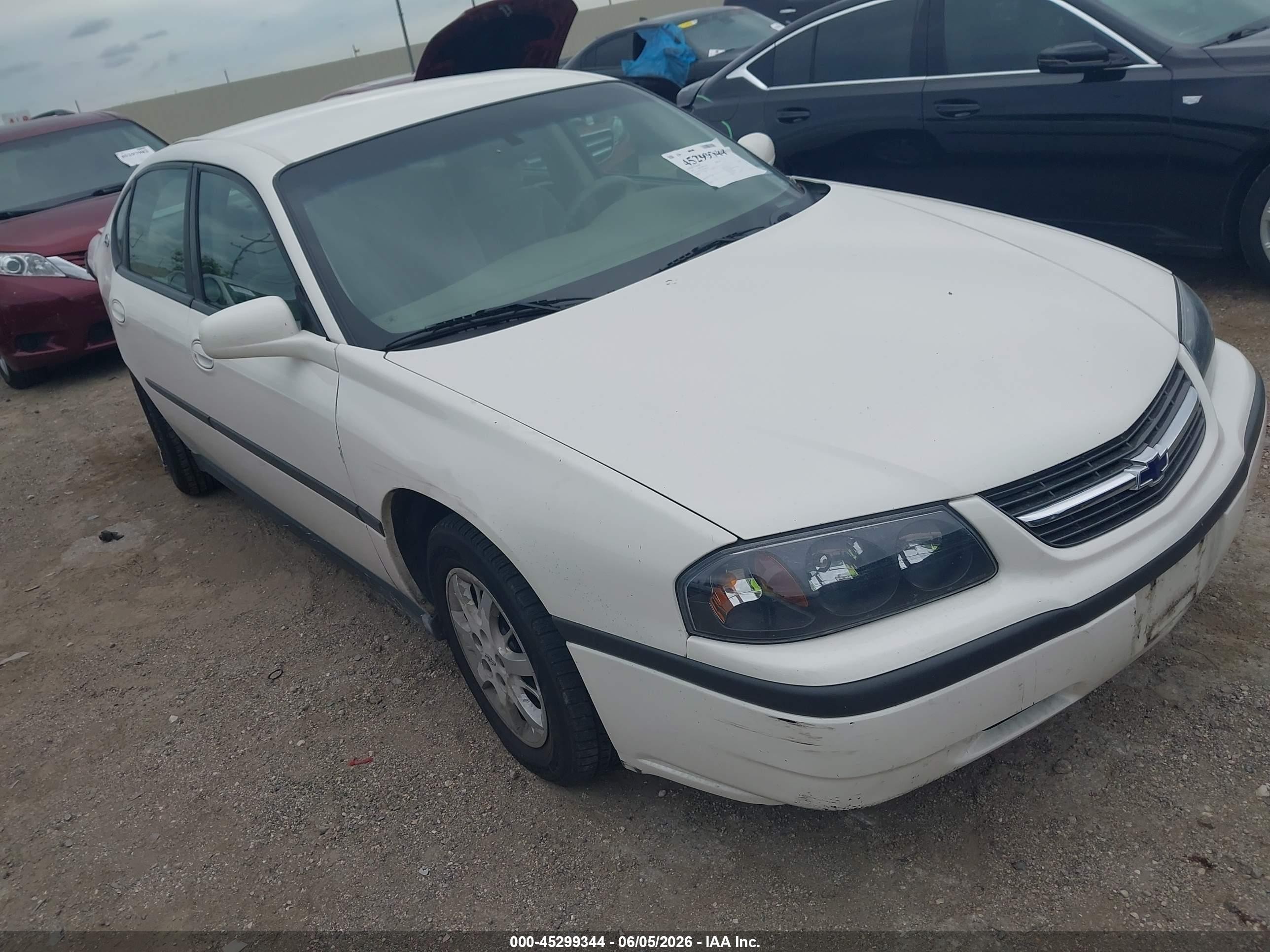 2001 Chevrolet Impala   White vin: 2G1WF52E119278341