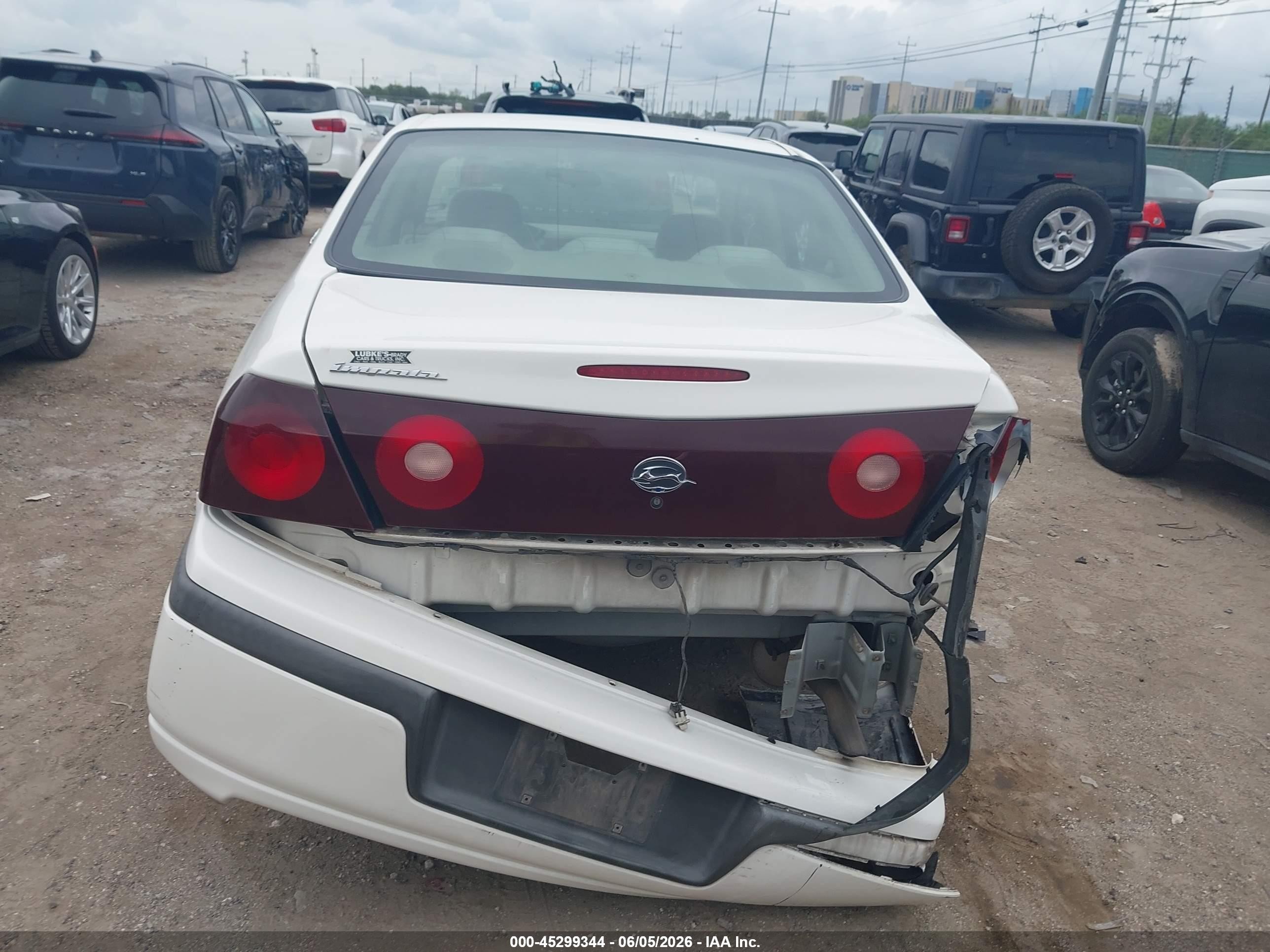 2001 Chevrolet Impala   White vin: 2G1WF52E119278341