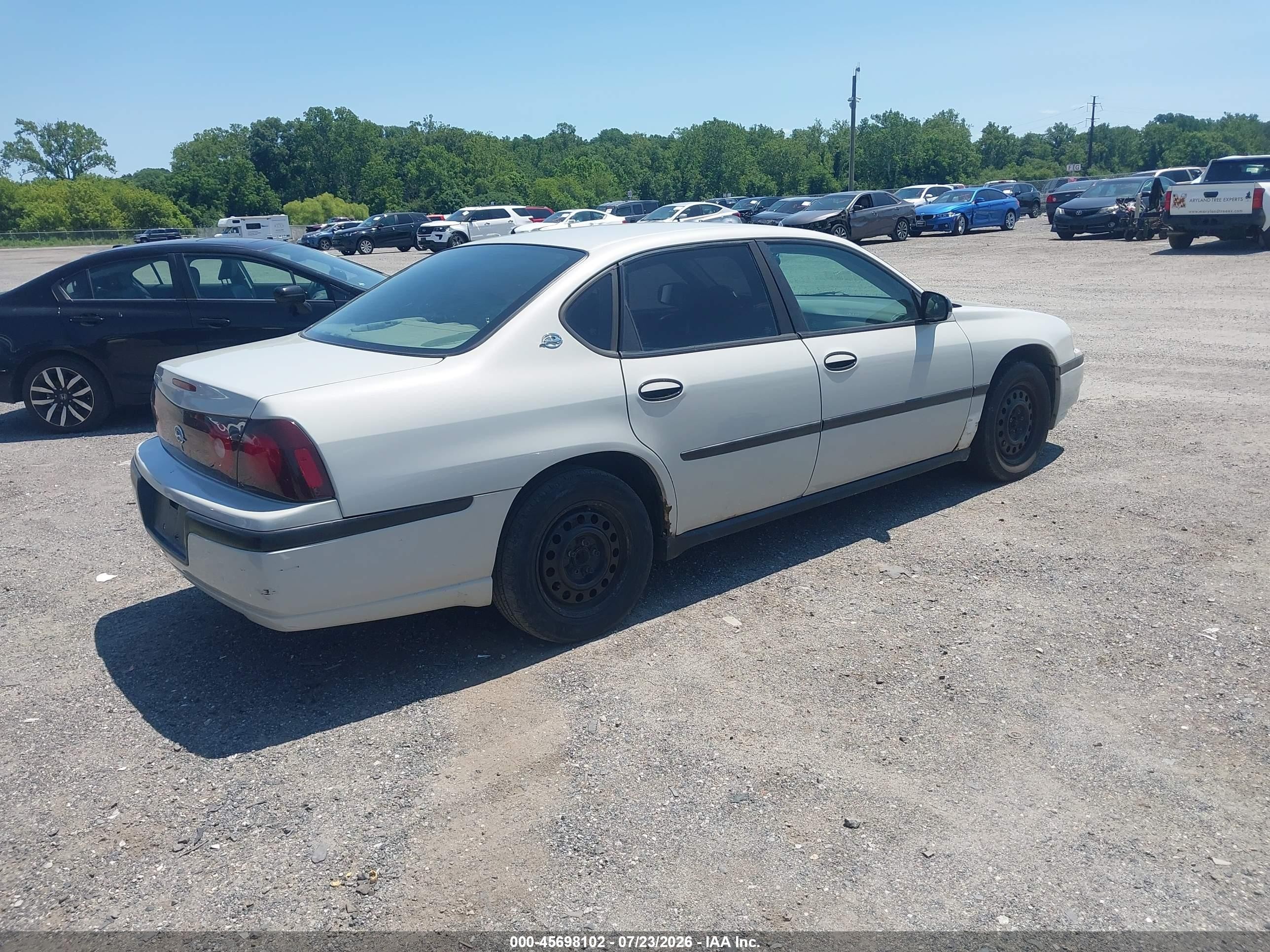 2003 Chevrolet Impala   Белый vin: 2G1WF52E139255371