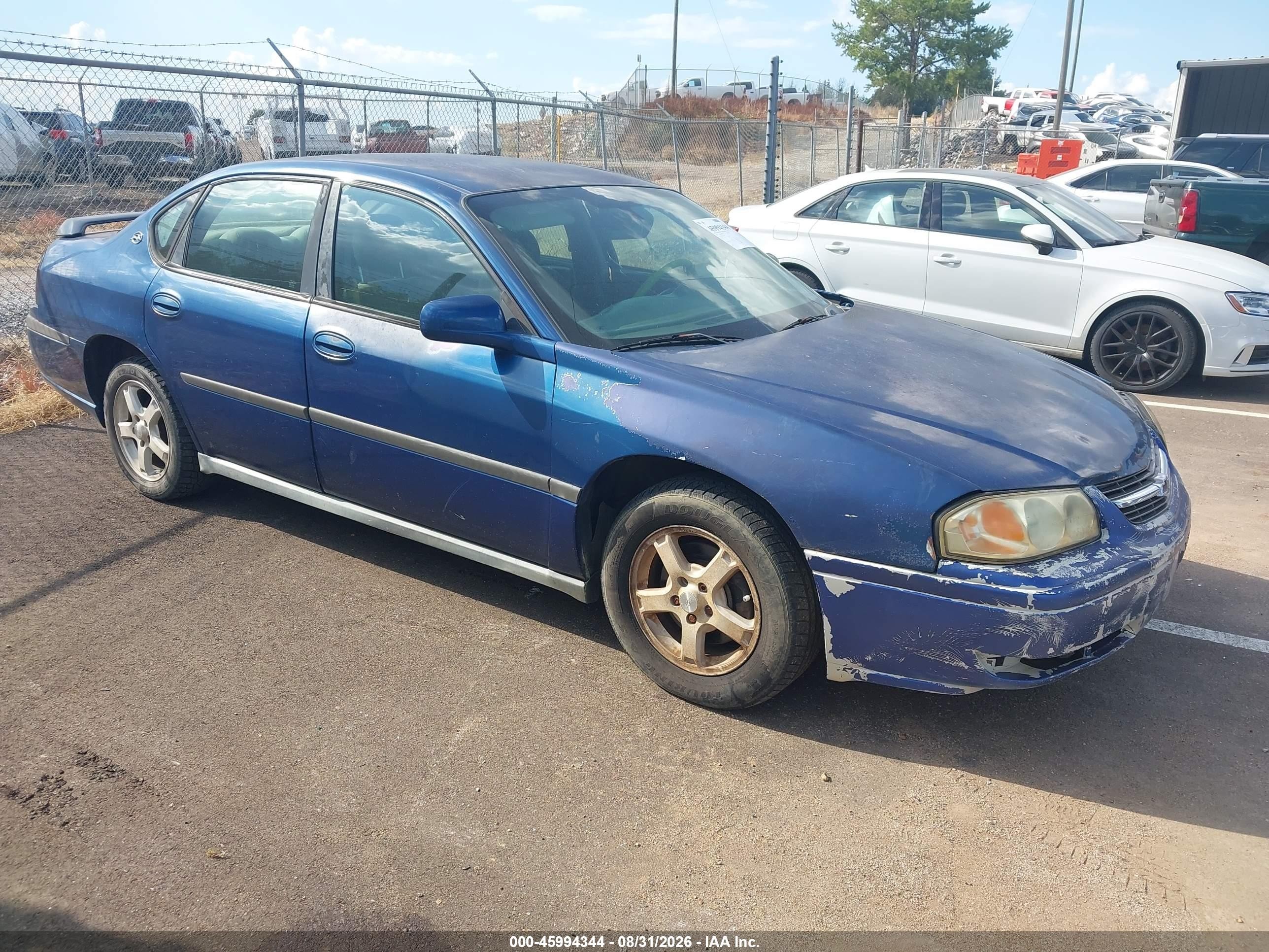 2005 Chevrolet Impala   Blue vin: 2G1WF52E159261187