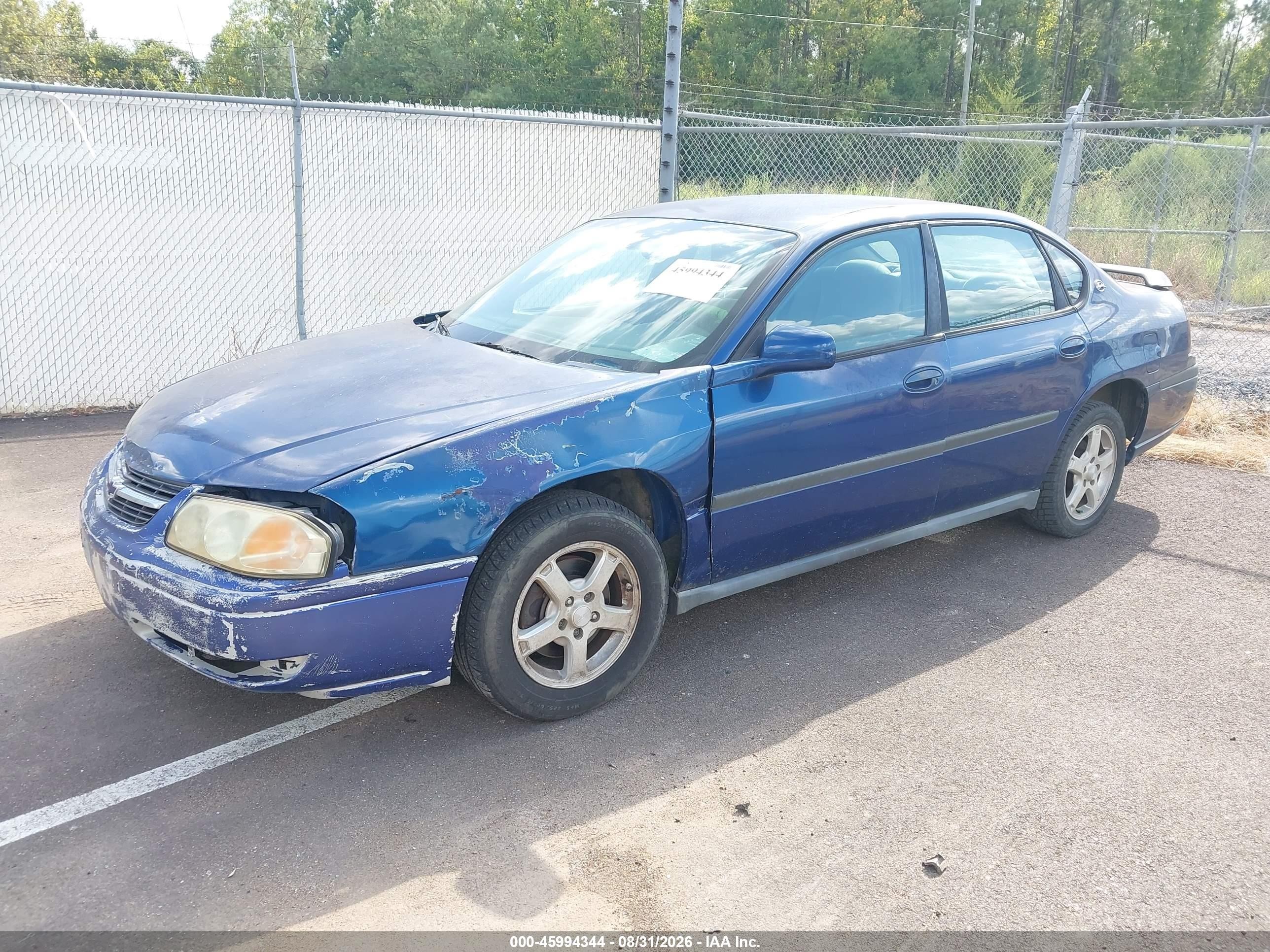 2005 Chevrolet Impala   Blue vin: 2G1WF52E159261187