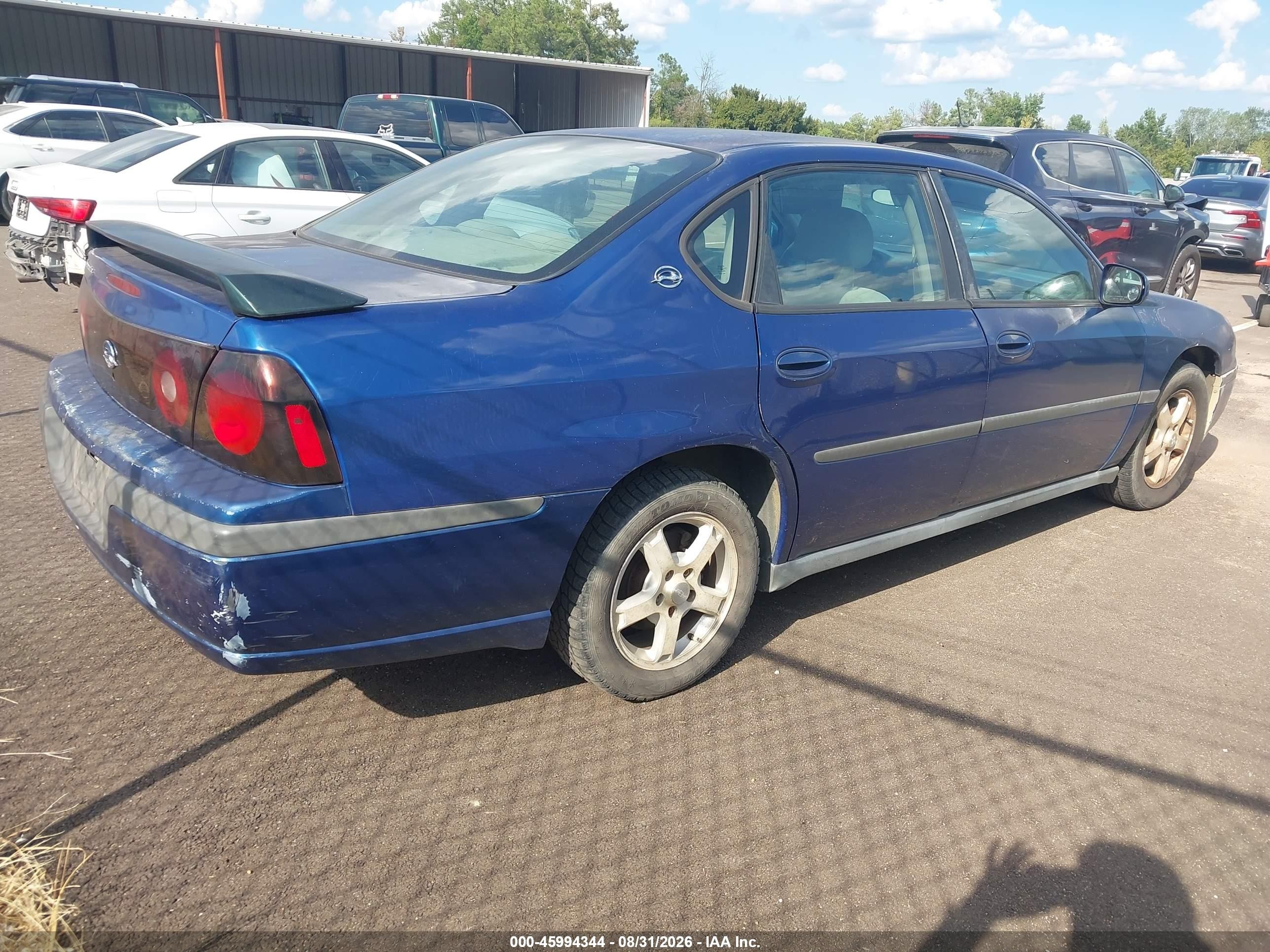 2005 Chevrolet Impala   Blue vin: 2G1WF52E159261187