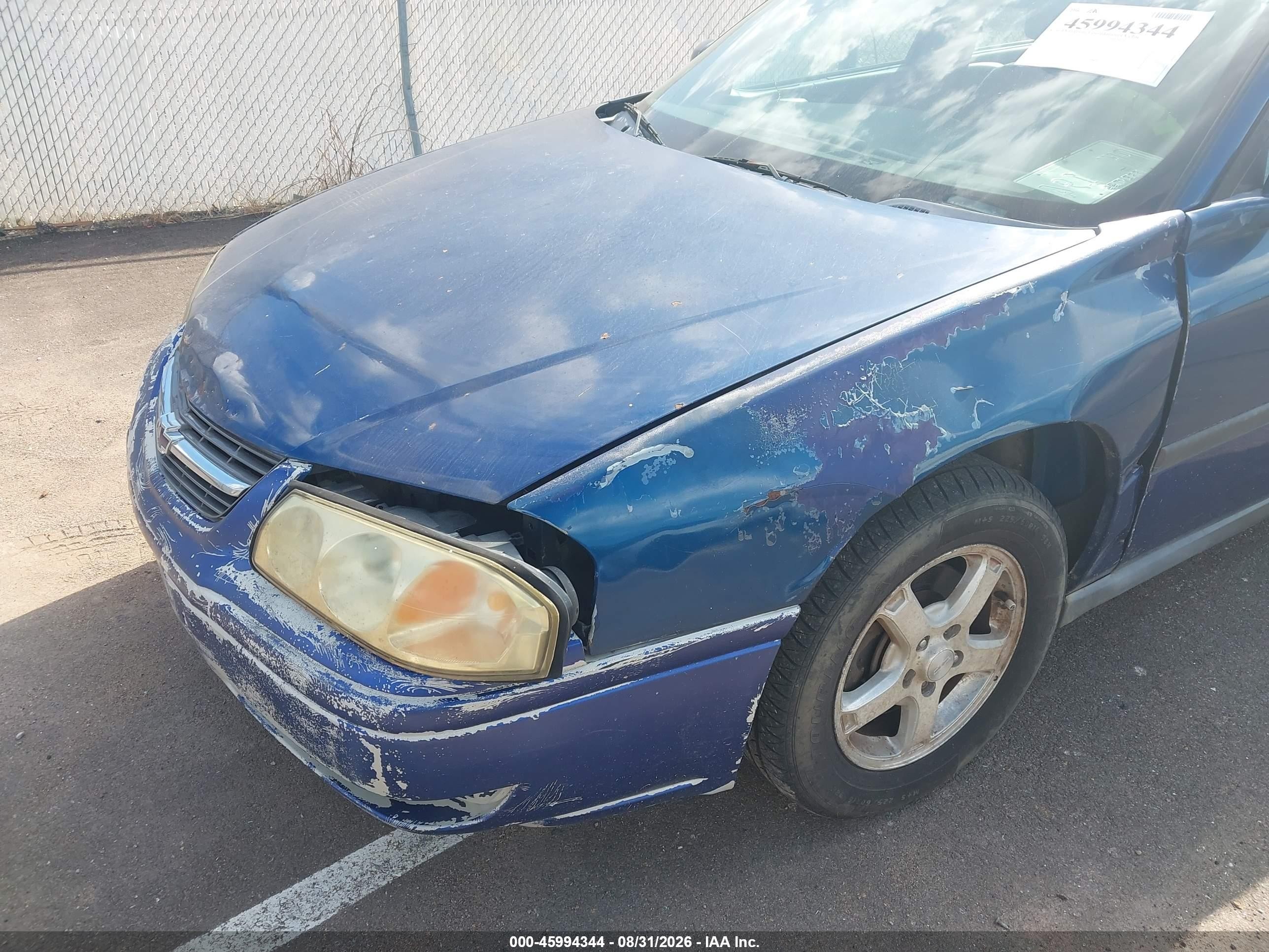 2005 Chevrolet Impala   Blue vin: 2G1WF52E159261187