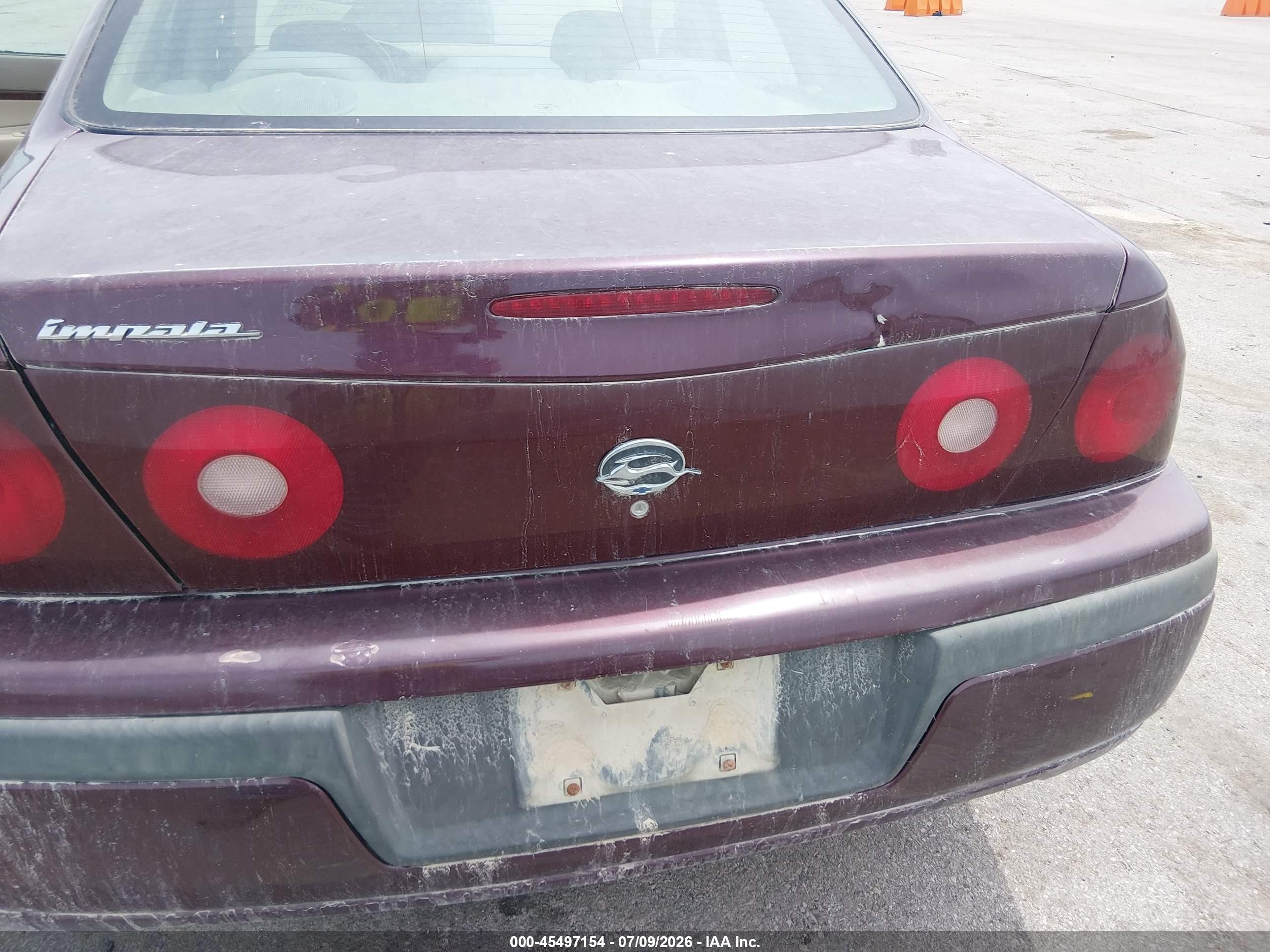 2003 Chevrolet Impala   Purple vin: 2G1WF52E239392125