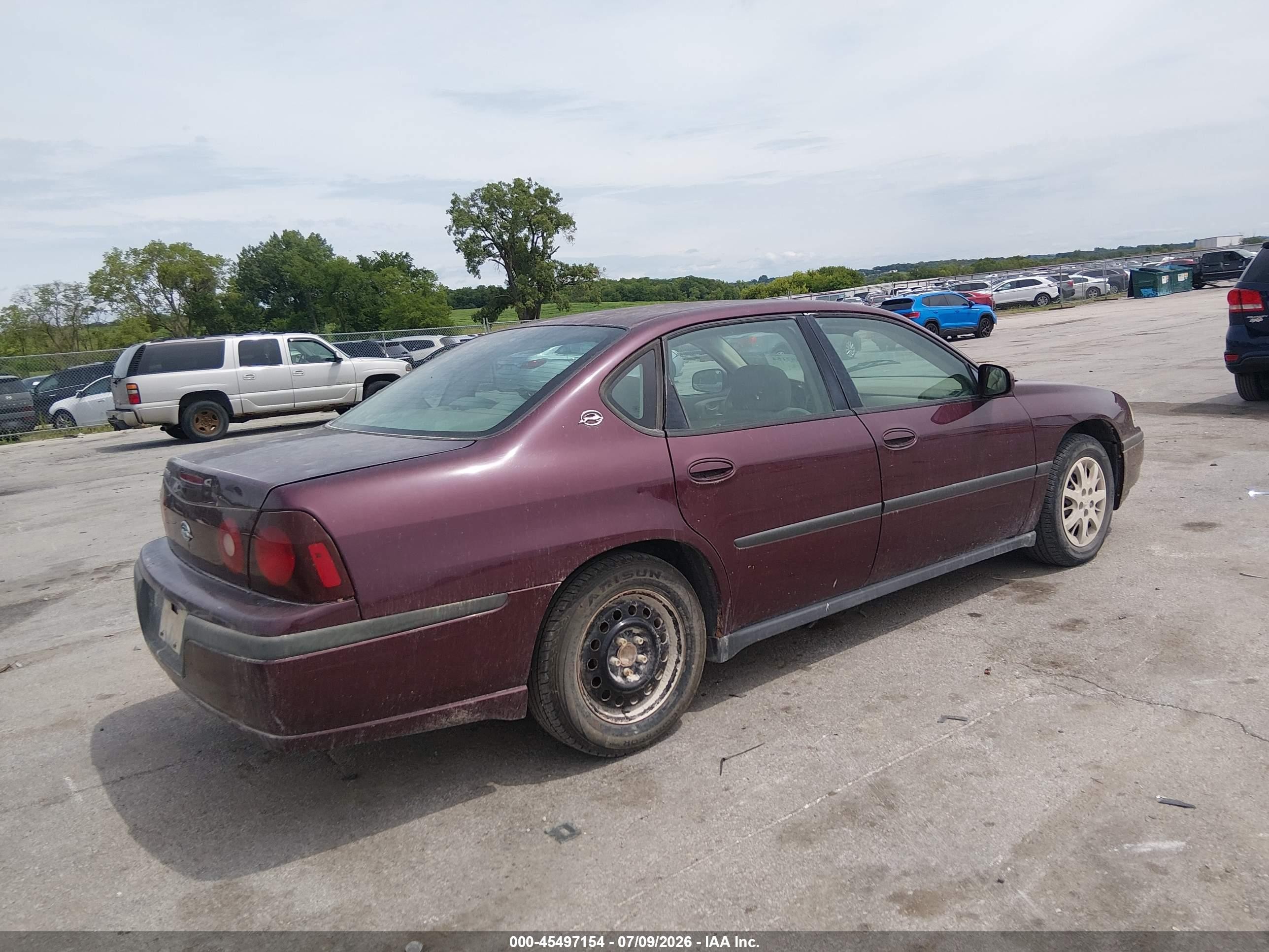 2003 Chevrolet Impala   Purple vin: 2G1WF52E239392125
