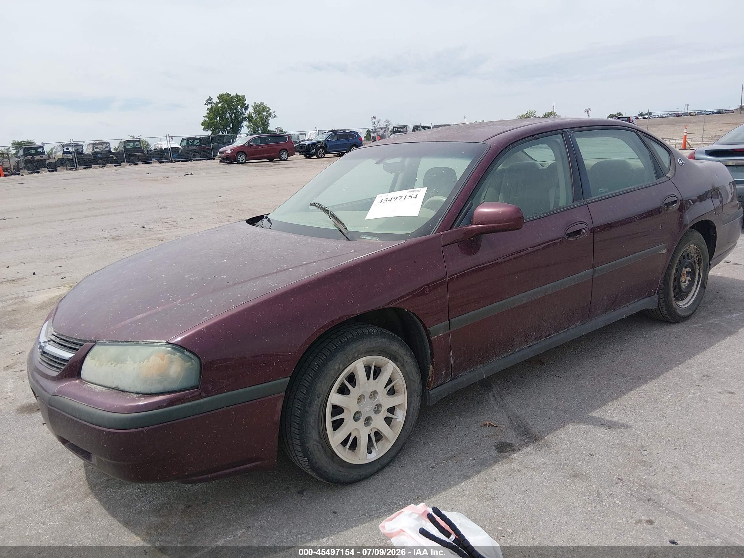 2003 Chevrolet Impala   Purple vin: 2G1WF52E239392125