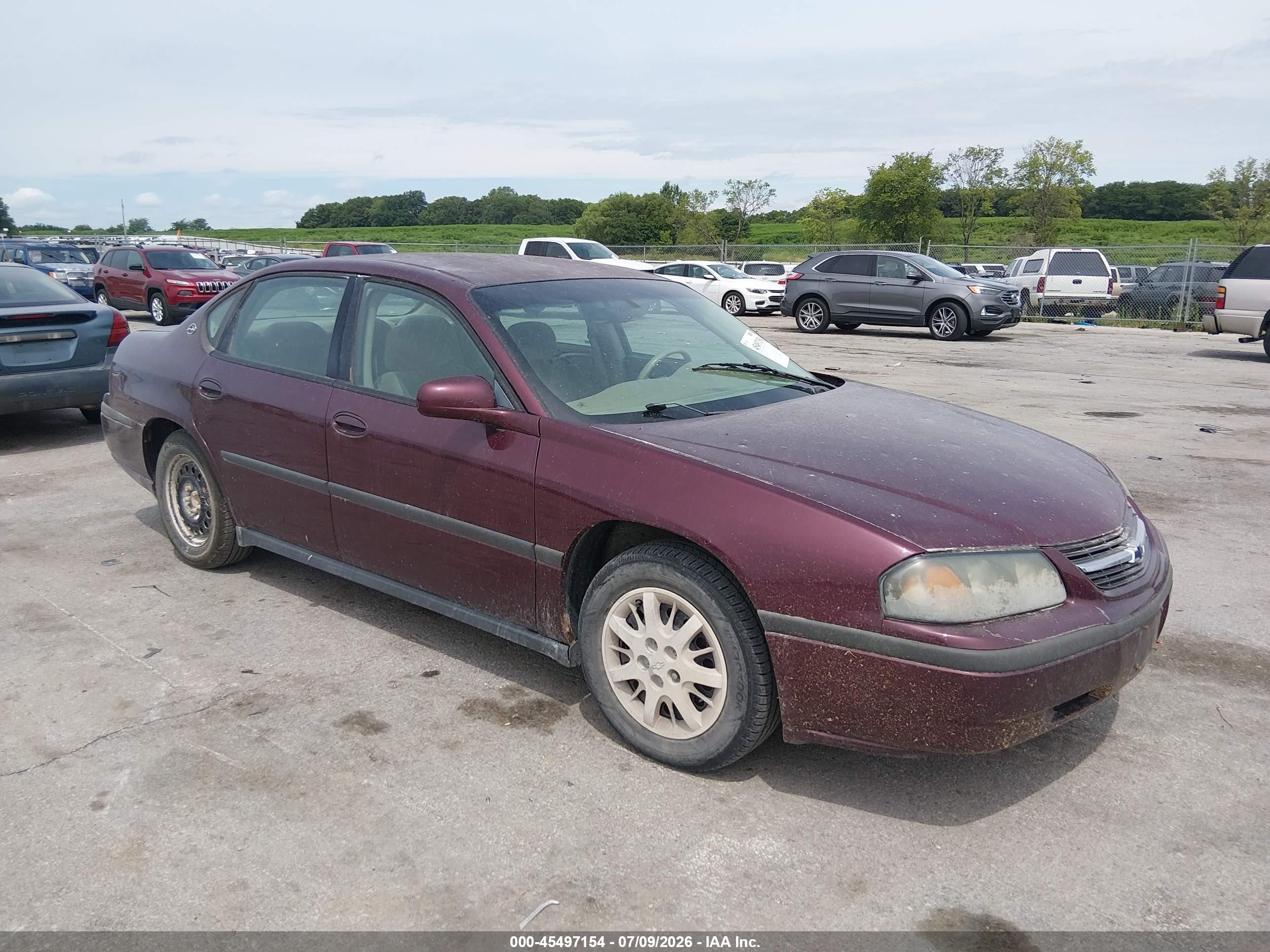 2003 Chevrolet Impala   Purple vin: 2G1WF52E239392125