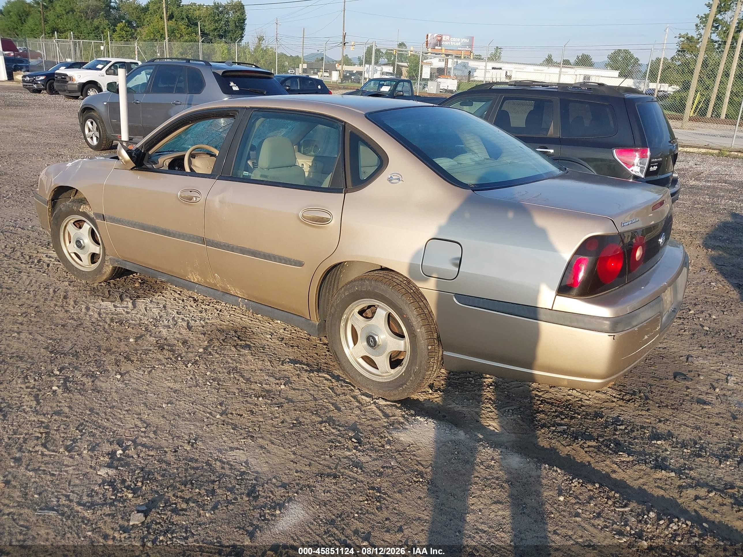 2004 Chevrolet Impala   Gold vin: 2G1WF52E249218296
