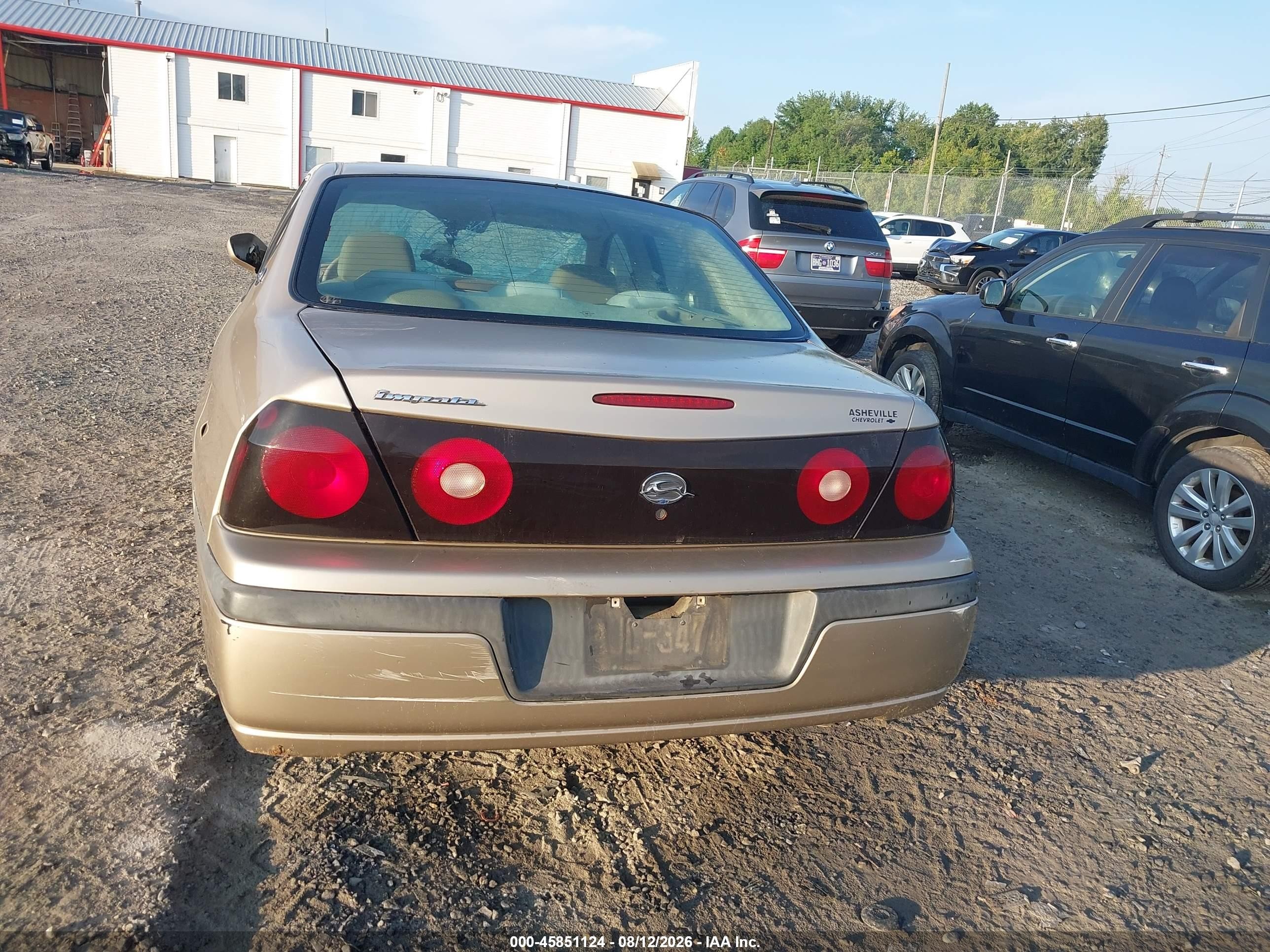 2004 Chevrolet Impala   Gold vin: 2G1WF52E249218296