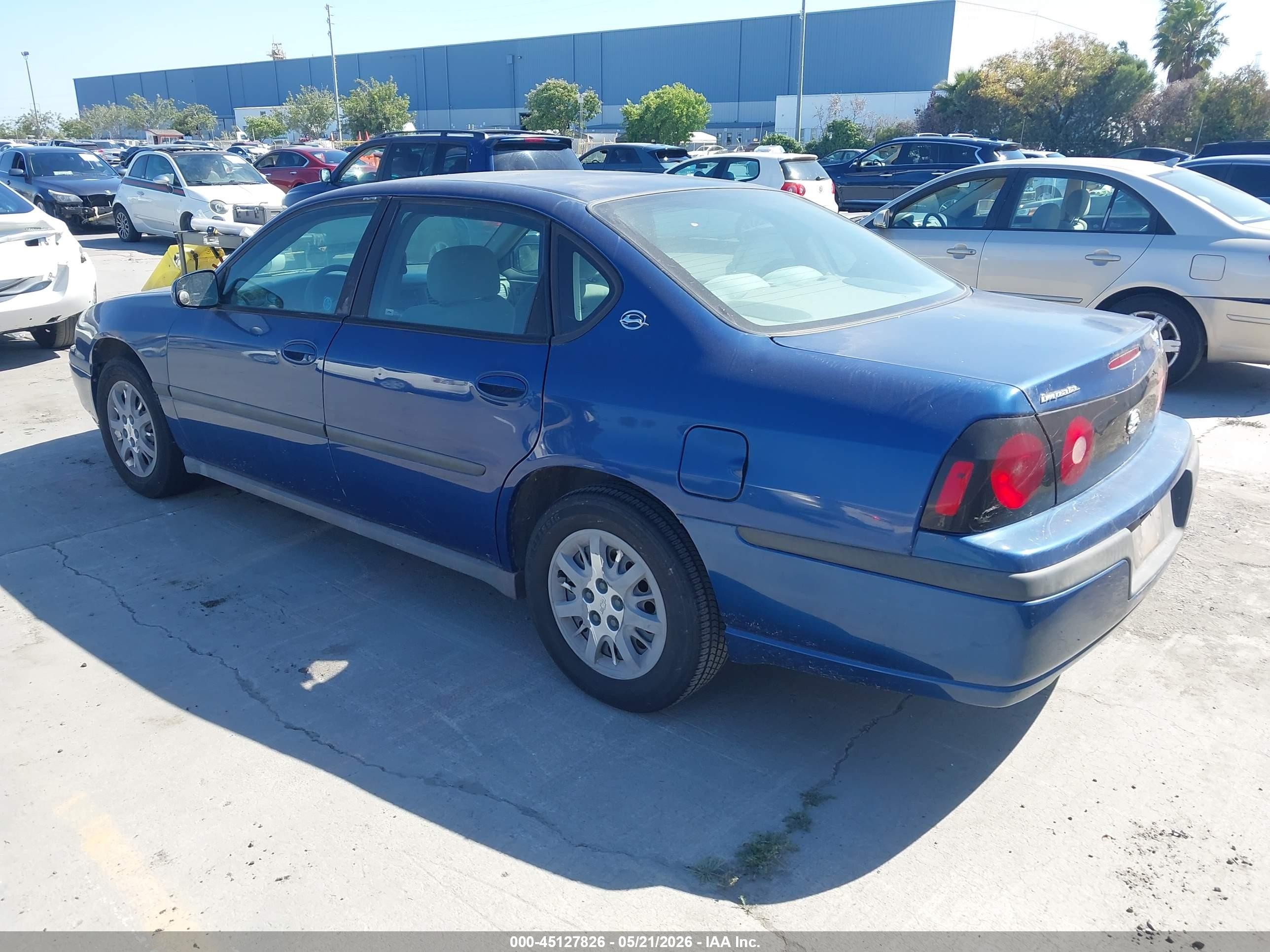 2005 Chevrolet Impala   Blue vin: 2G1WF52E259212127