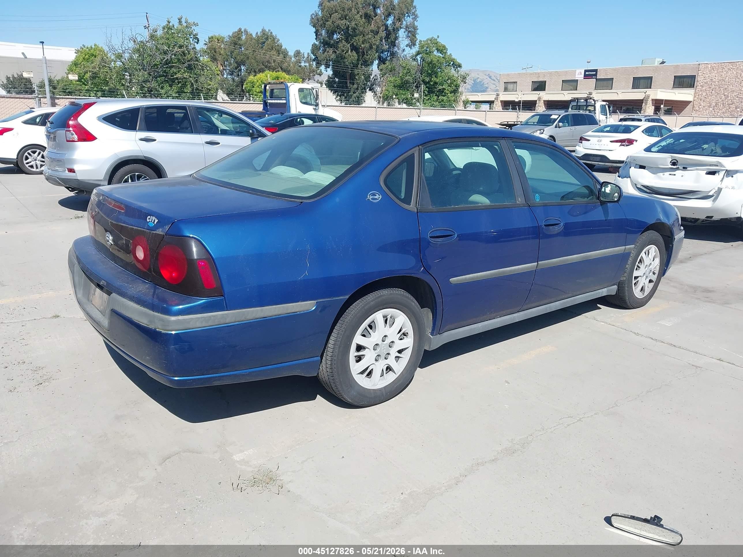 2005 Chevrolet Impala   Blue vin: 2G1WF52E259212127