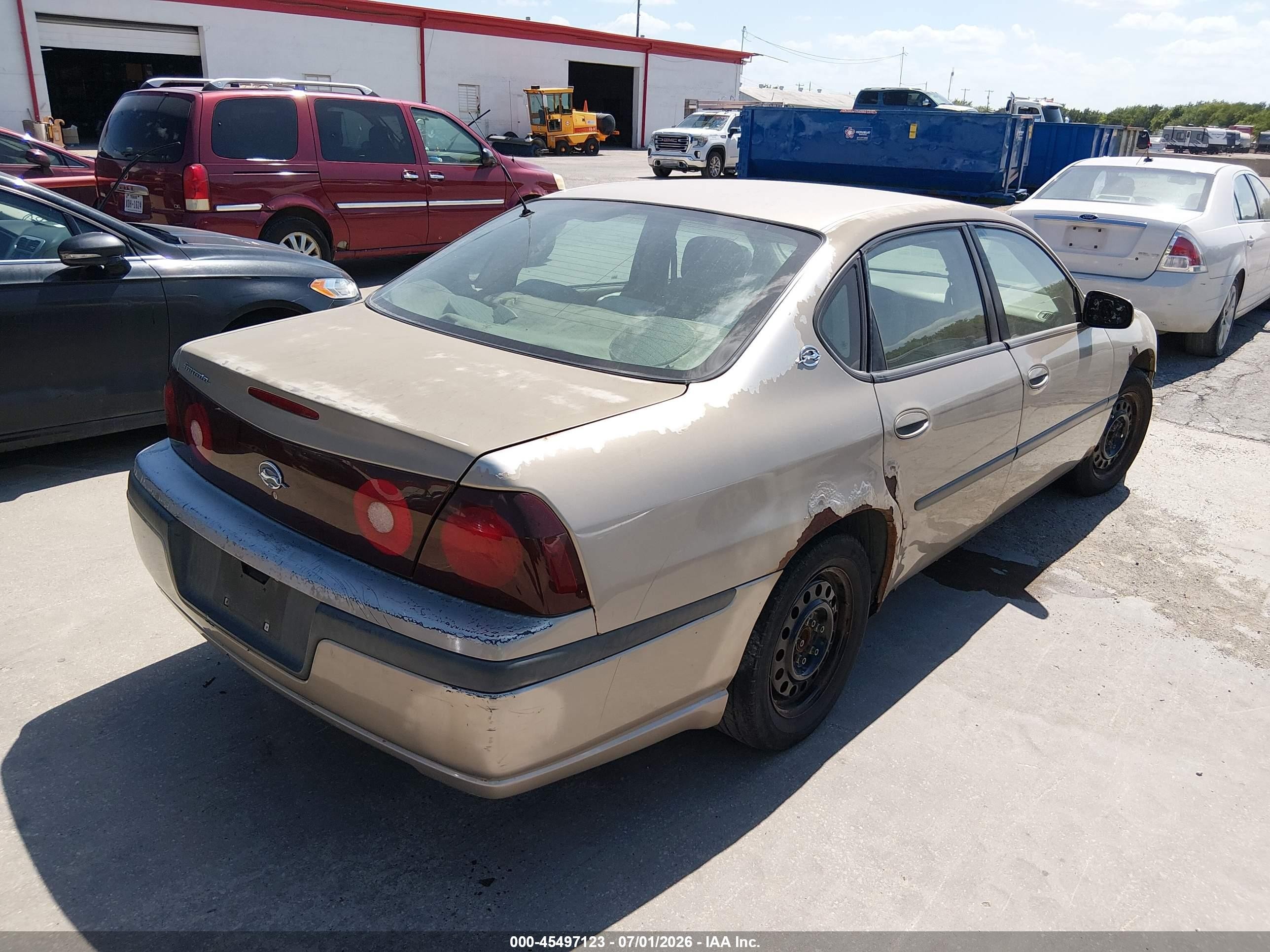 2003 Chevrolet Impala   Gold vin: 2G1WF52E339164246