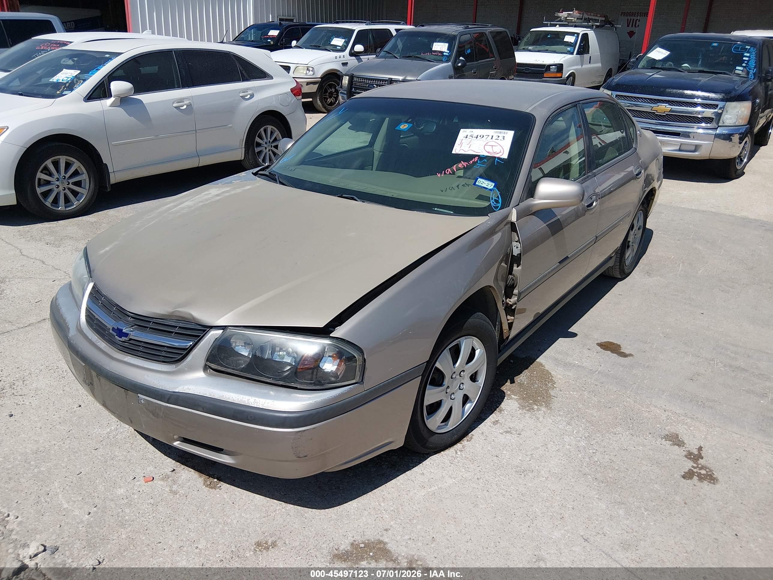2003 Chevrolet Impala   Gold vin: 2G1WF52E339164246