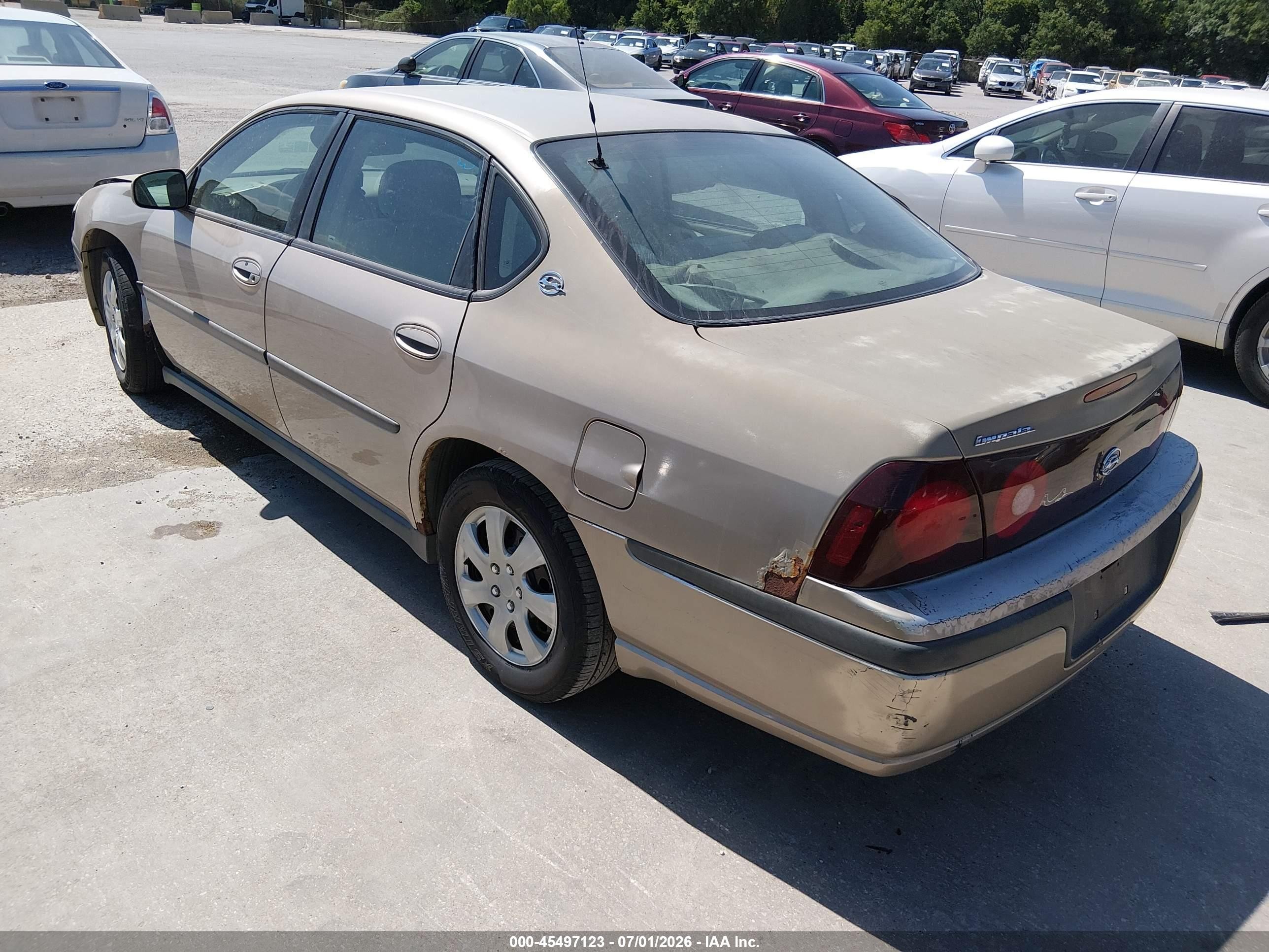 2003 Chevrolet Impala   Gold vin: 2G1WF52E339164246